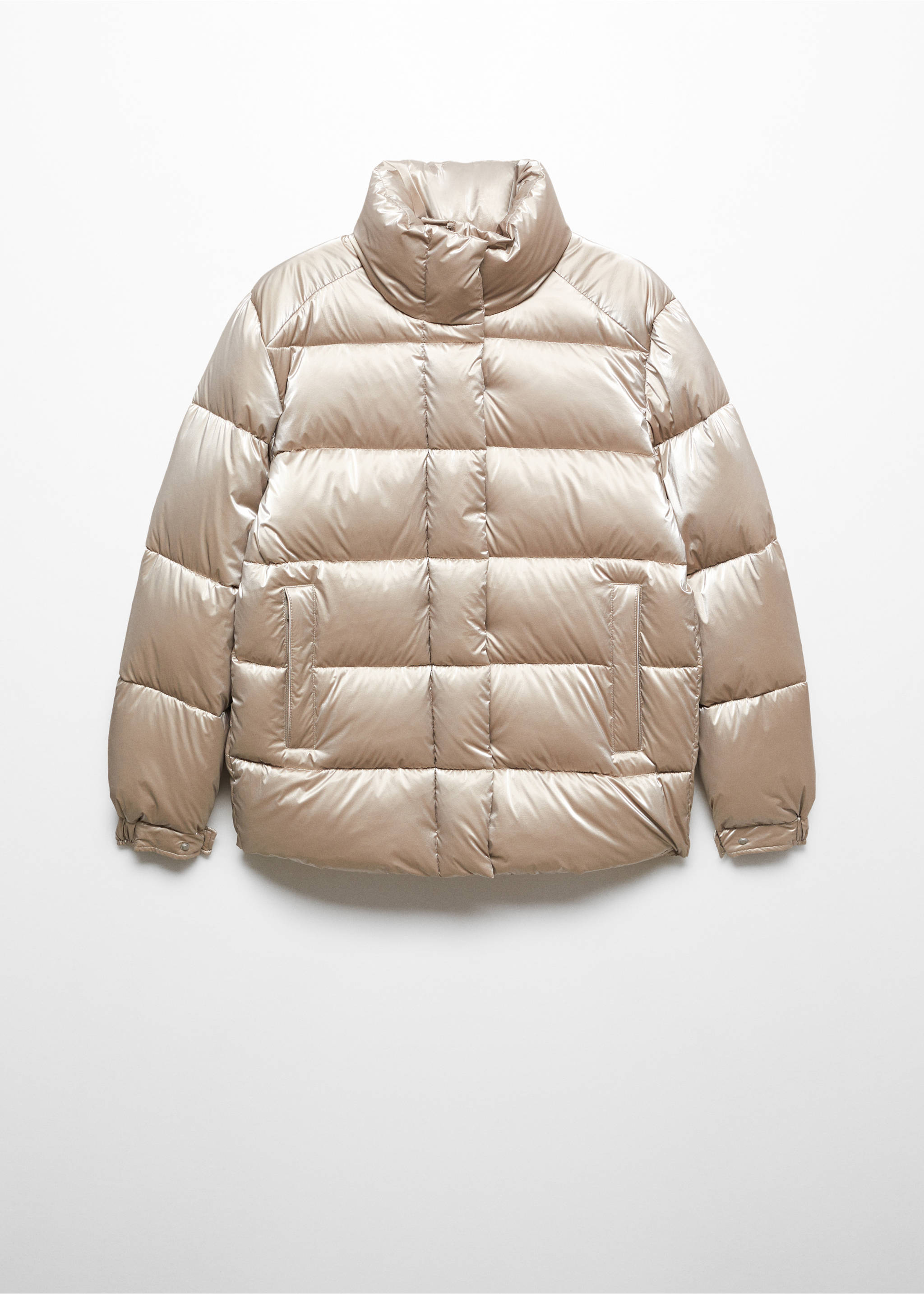 Water-repellent puffer coat - Article without model, Beige. Ref: 67060447-00.