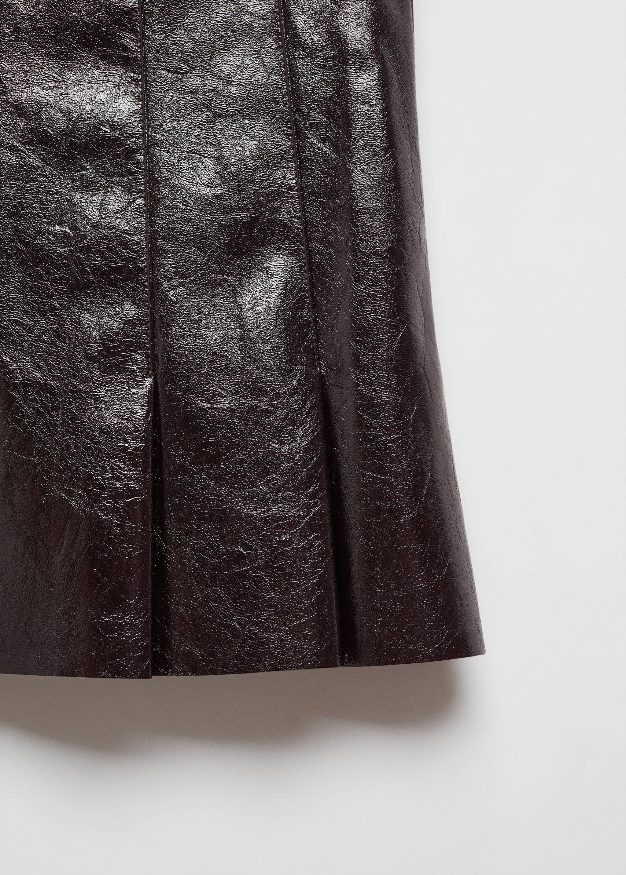 Faux-leather pleated mini-skirt - Details of the article 8