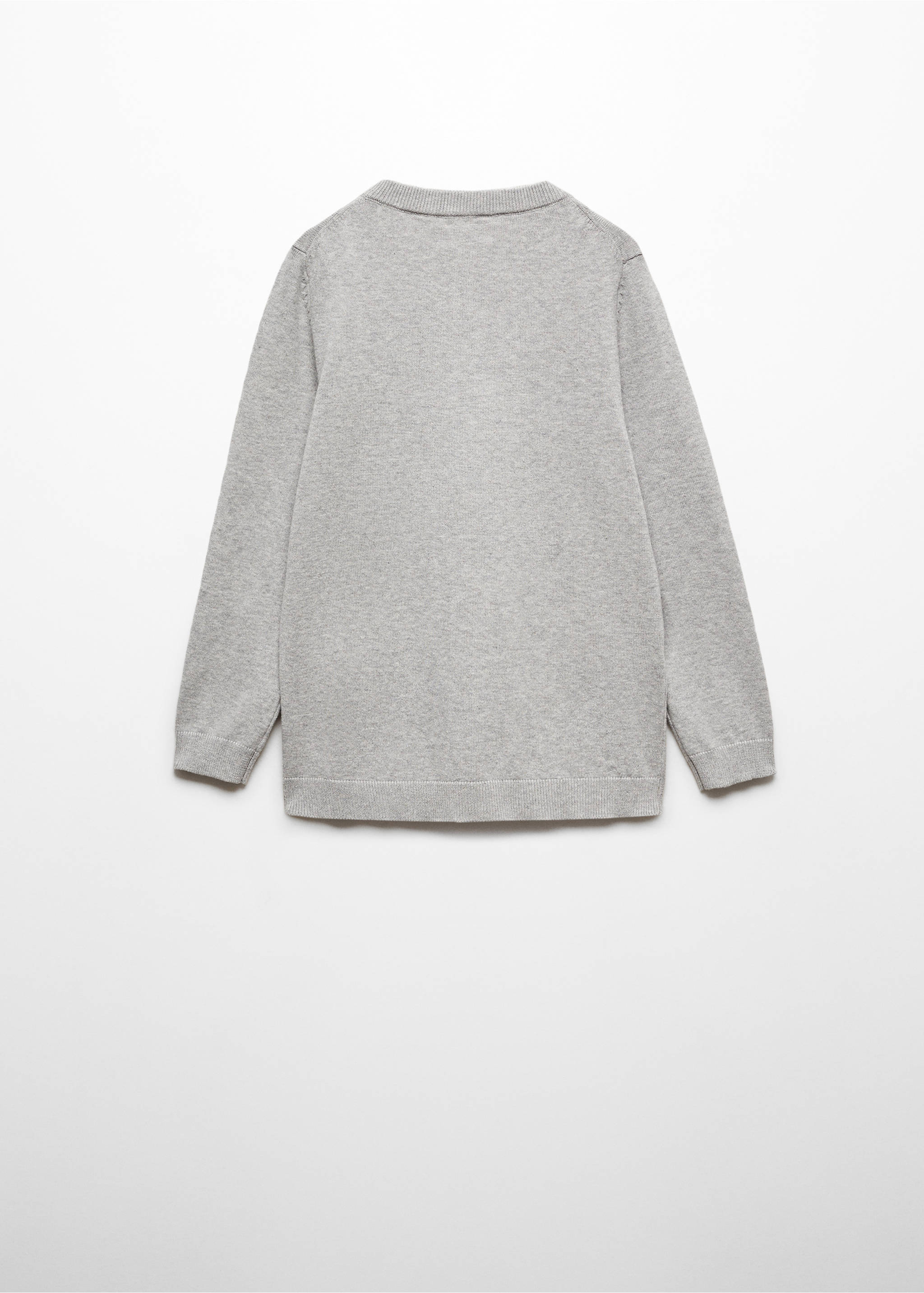 Knit cotton sweater - Reverse of the article, Medium Heather Grey. Ref: 67060458-00.