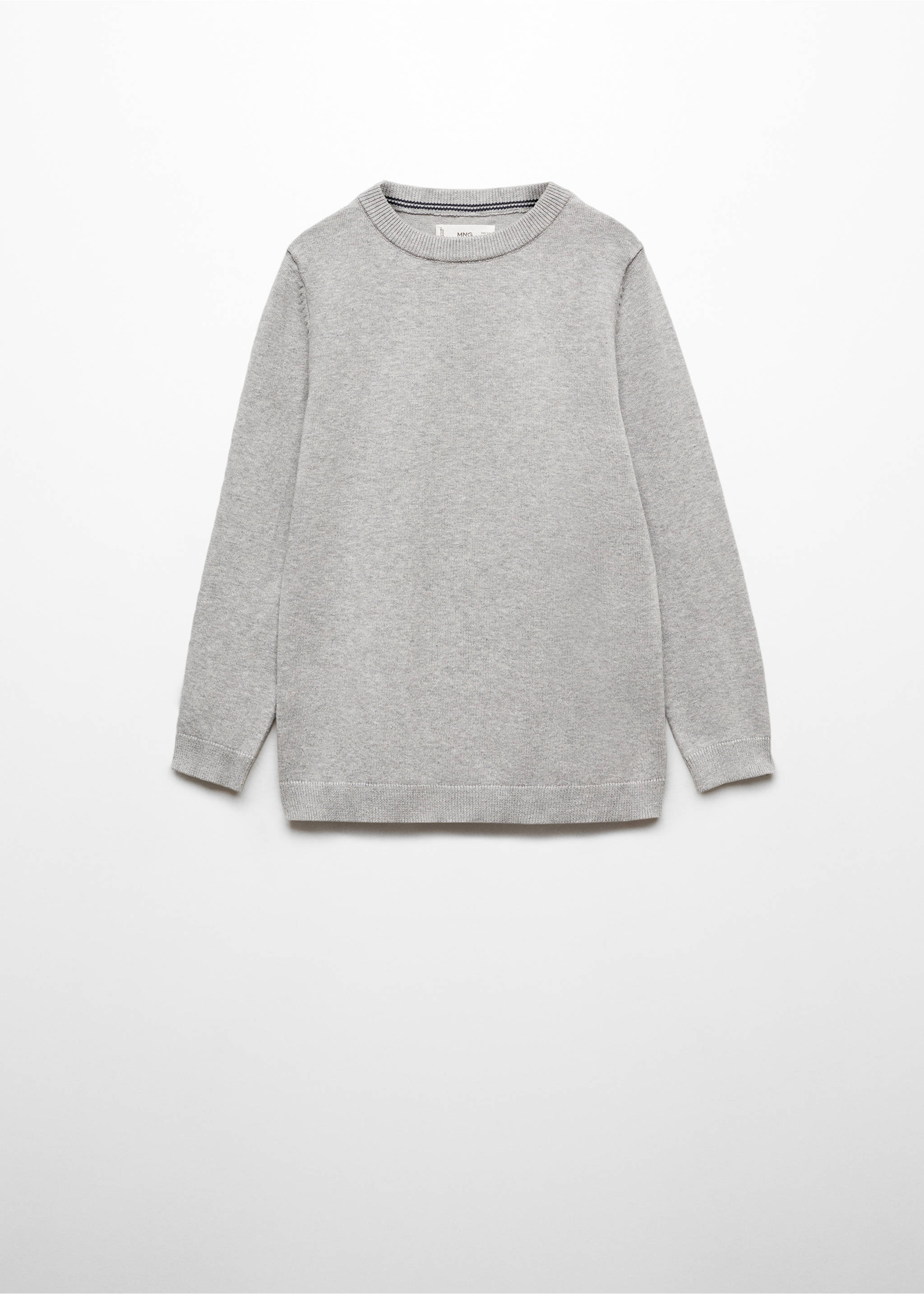 Knit cotton sweater - Article without model, Medium Heather Grey. Ref: 67060458-00.