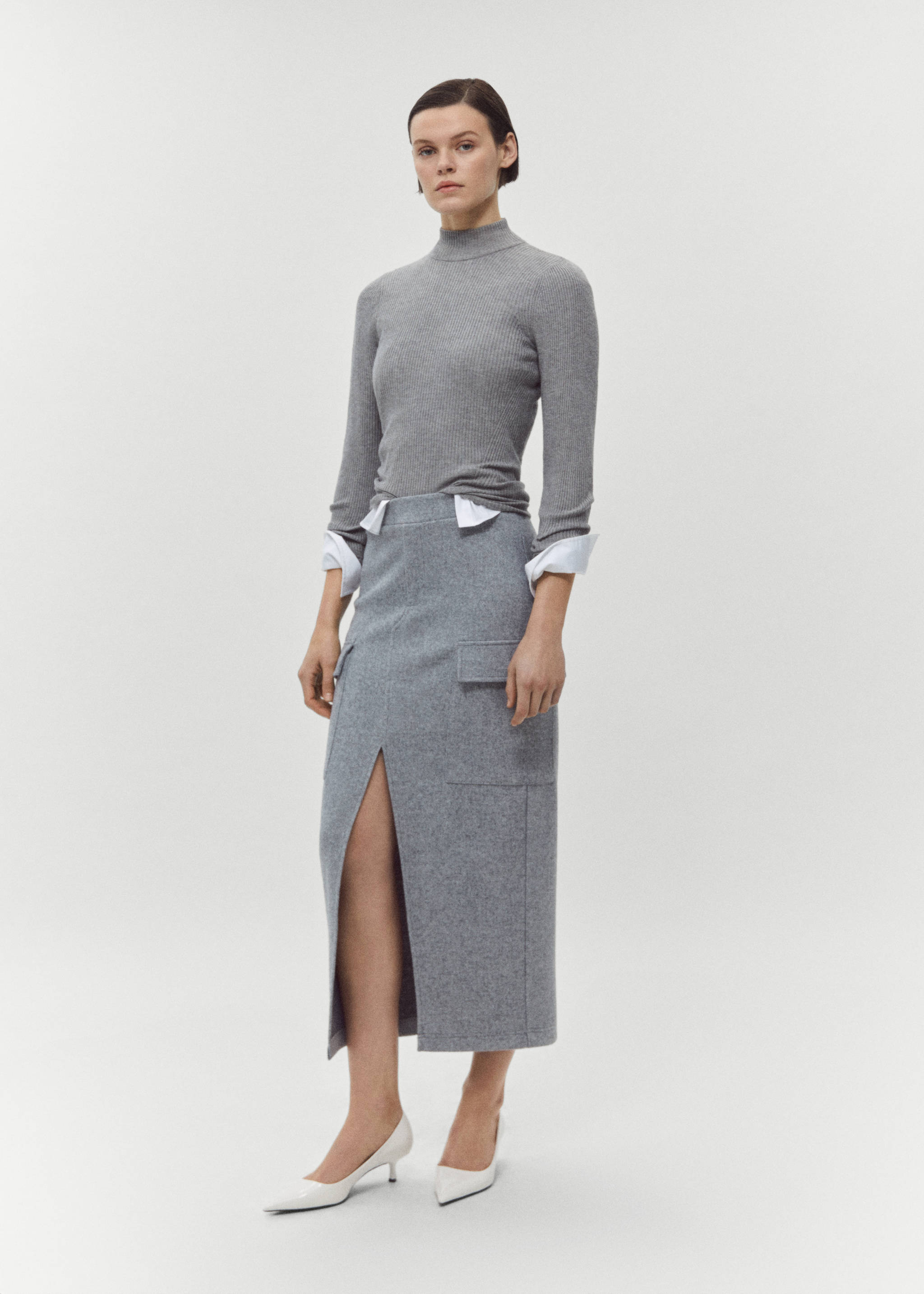 Turtleneck ribbed sweater - Details of the article 6