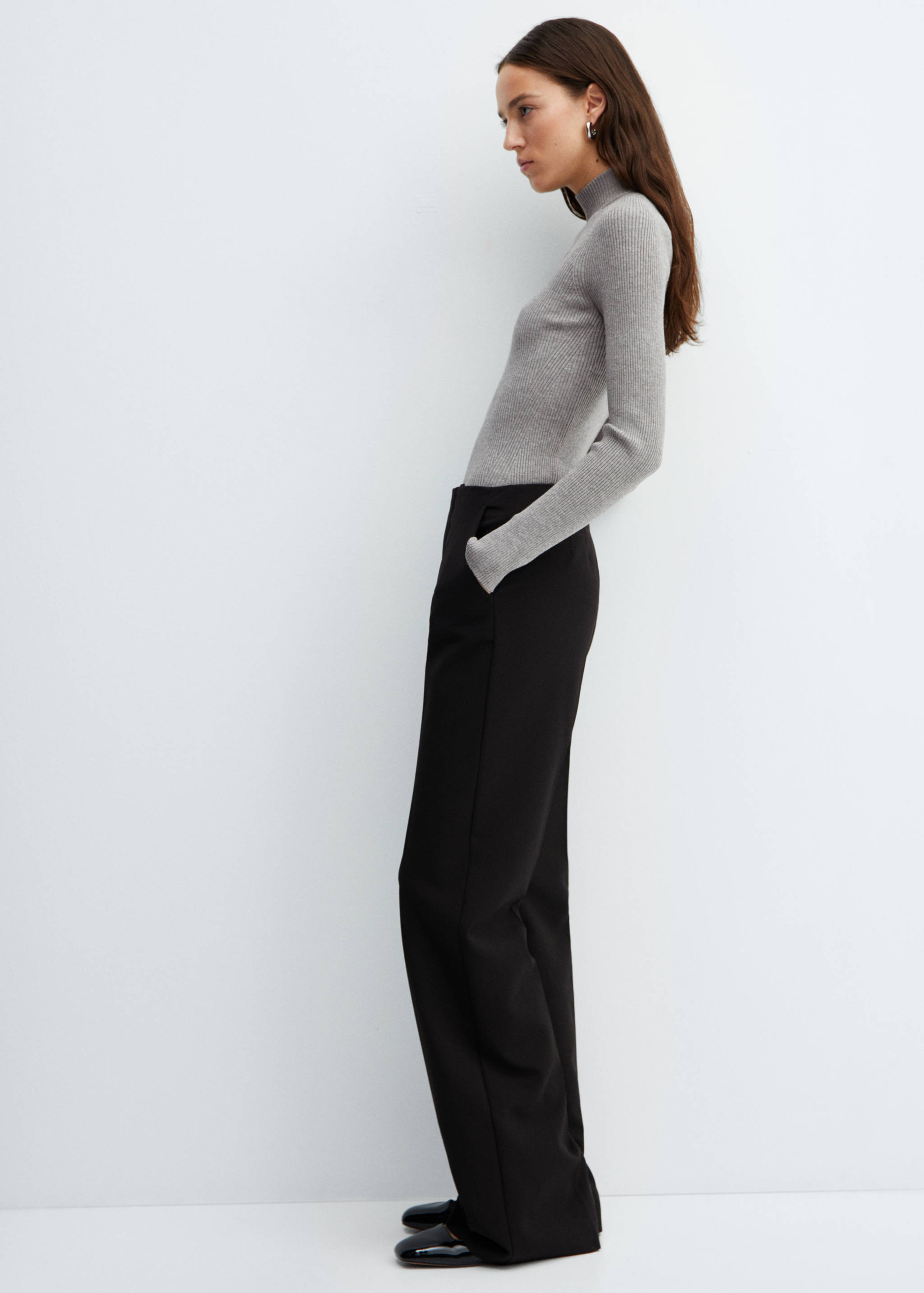Turtleneck ribbed sweater - Details of the article 2