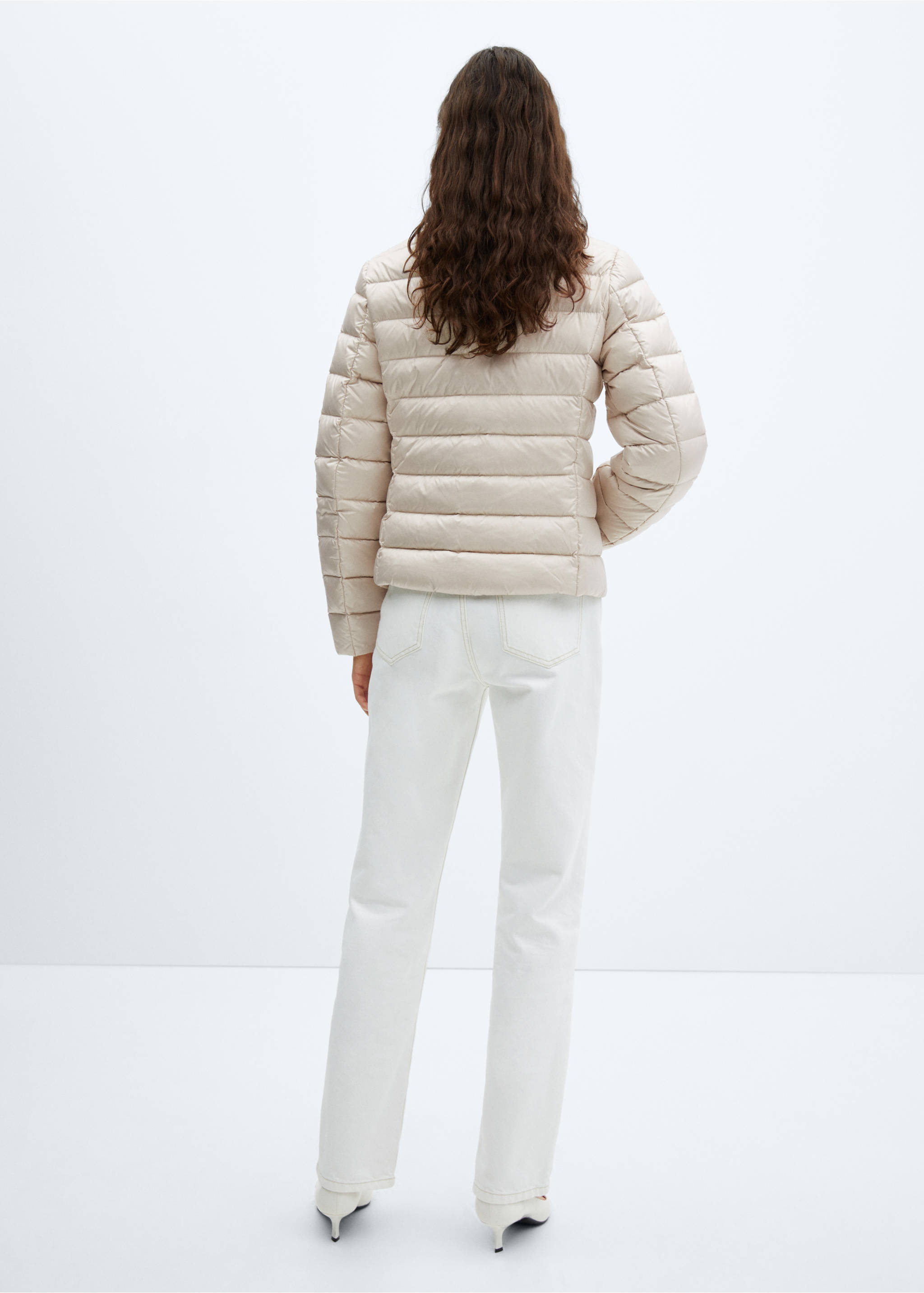 Puffer feather coat - Reverse of the article, Beige. Ref: 67060464-00.