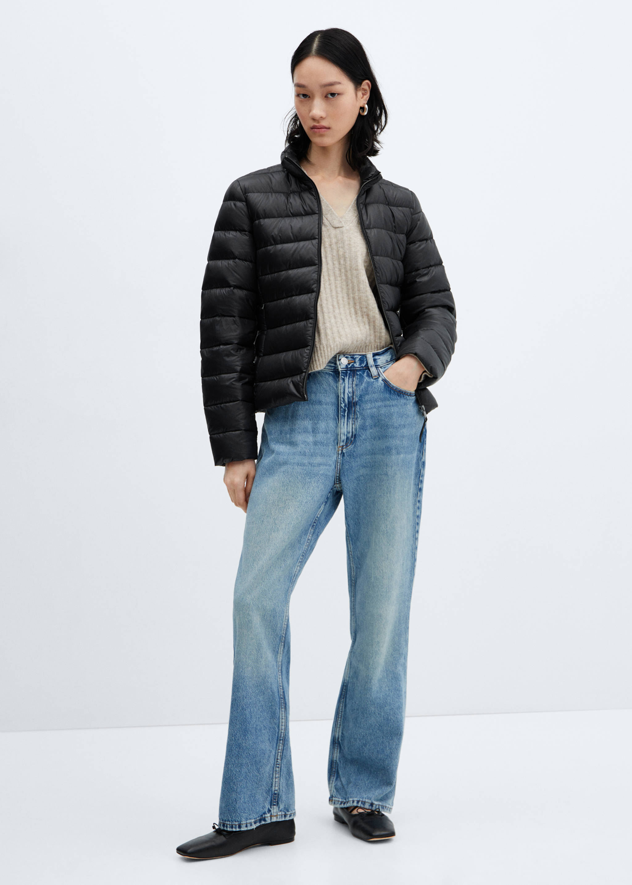 Puffer feather coat - General plane