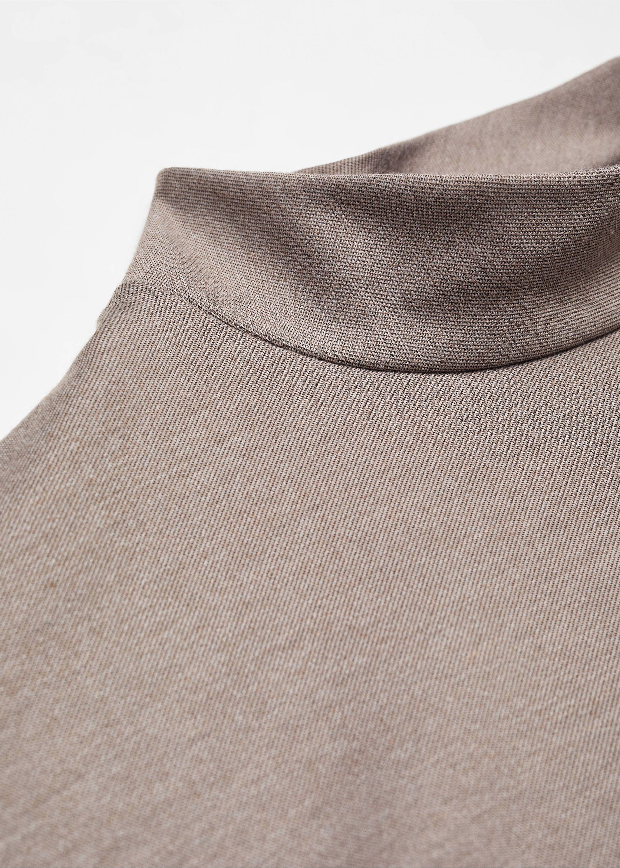 Cowl turtle neck sweatshirt - Details of the article 8, Medium Brown. Ref: 67060469-00.