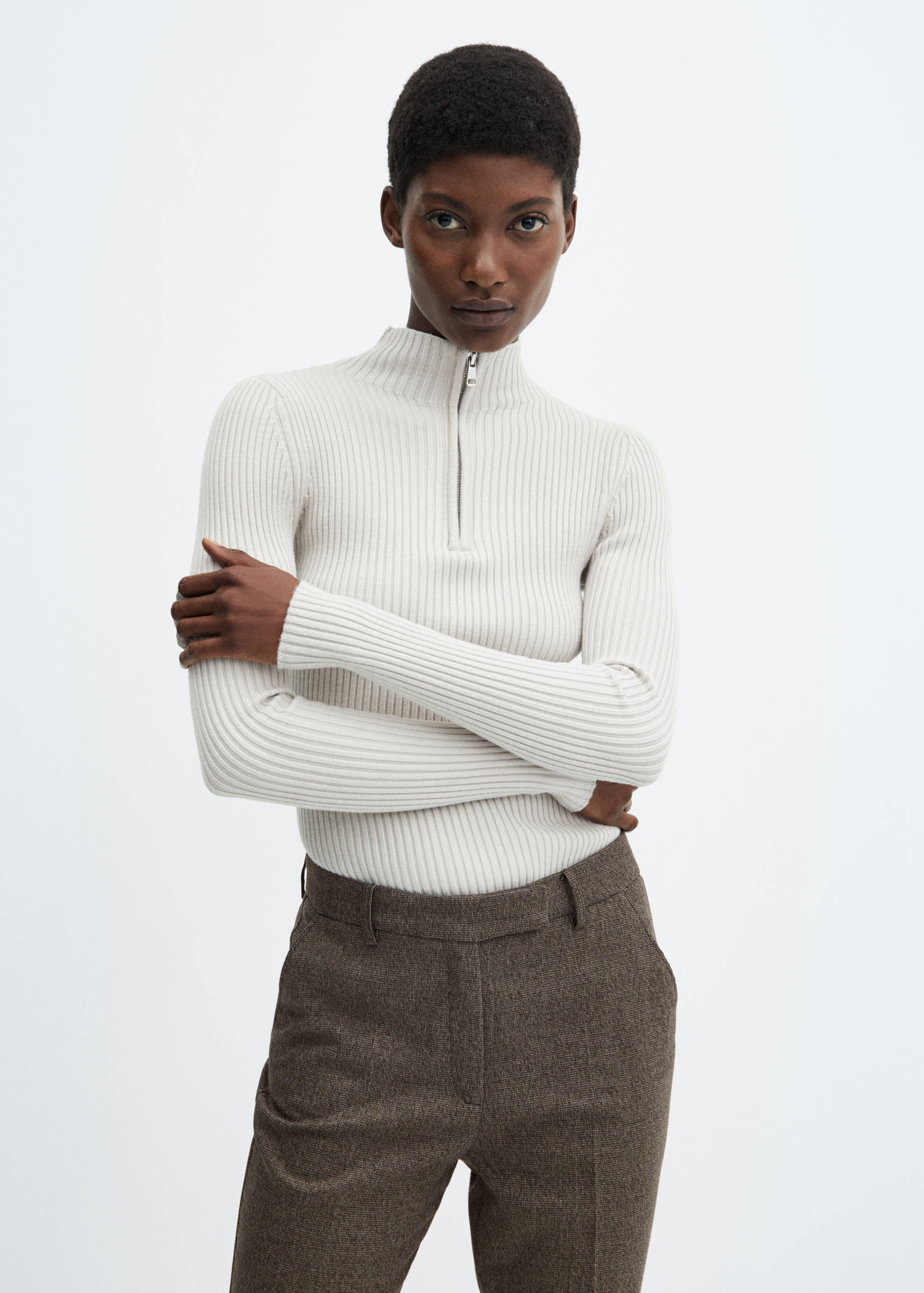 Mid-rise skinny trousers - Details of the article 1