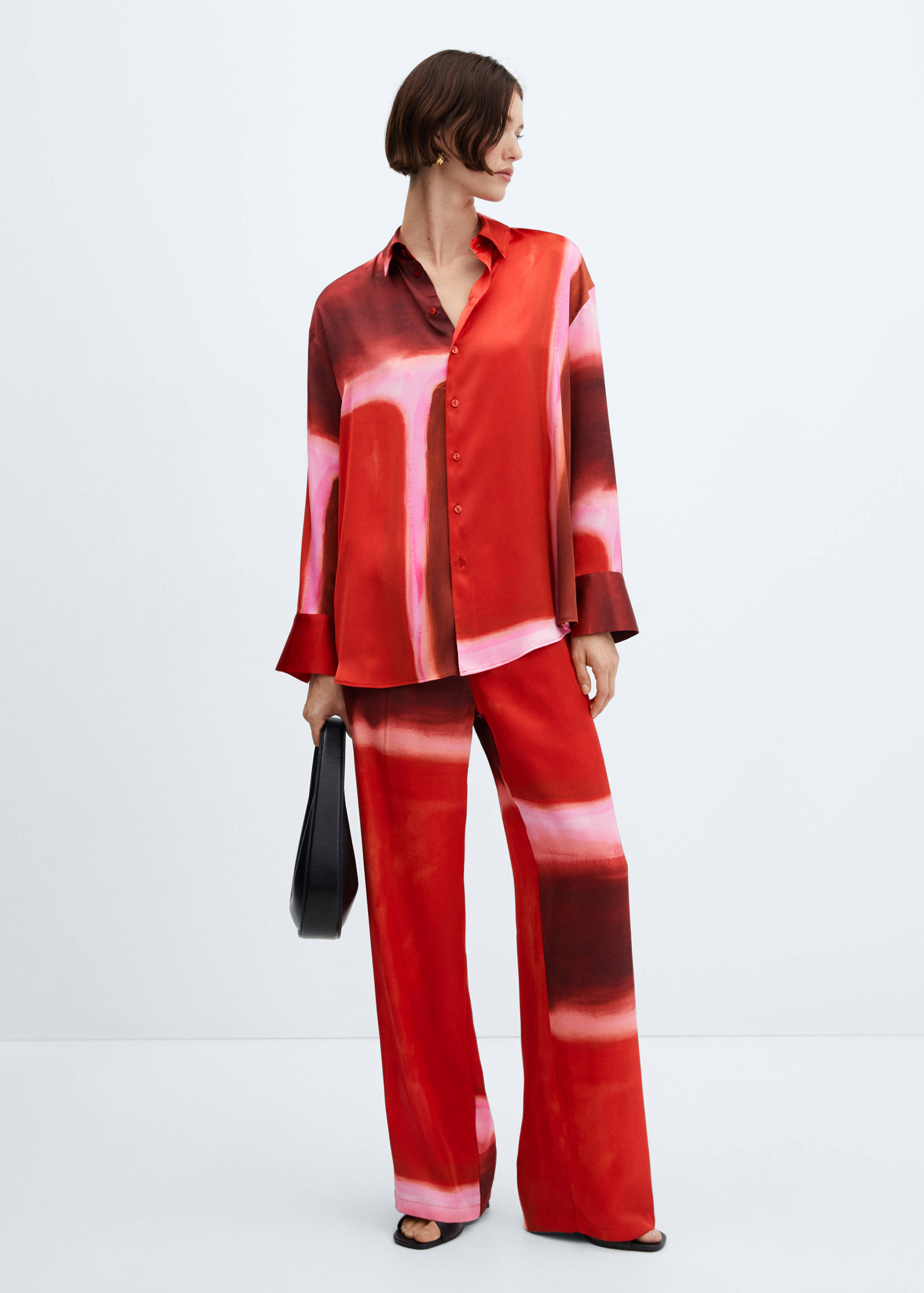 Satin tie-dye shirt - General plane