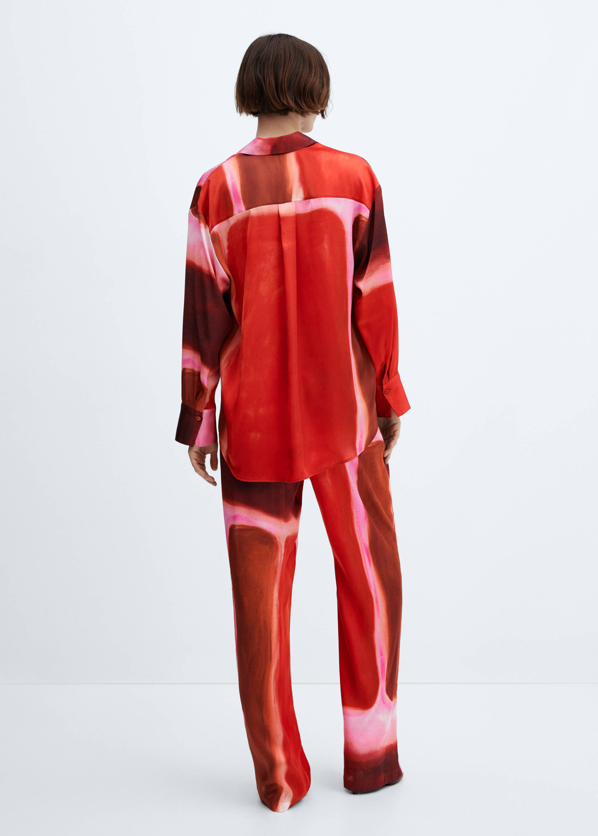 Satin tie-dye shirt - Reverse of the article