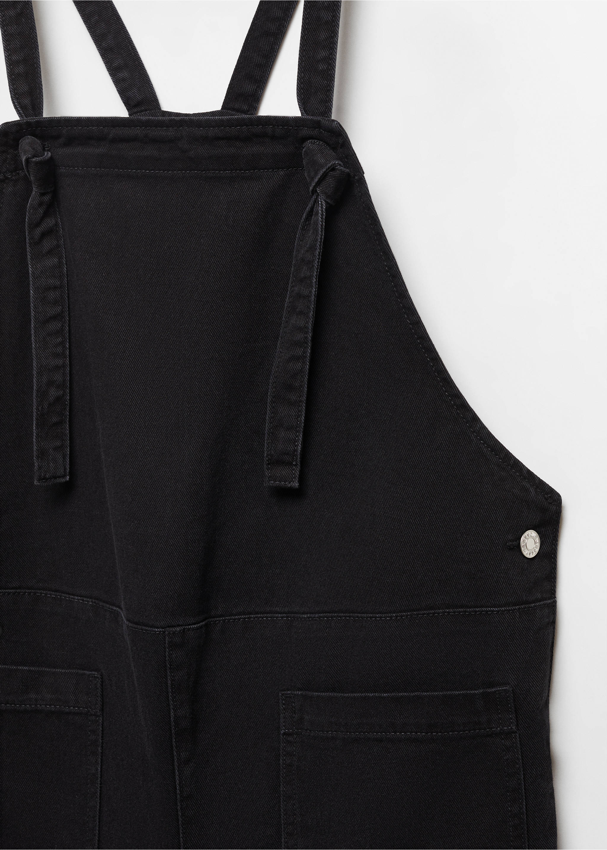 Salopette de grossesse en jean - Détail de l'article 8, Black denim. Ref: 67060476-00.
