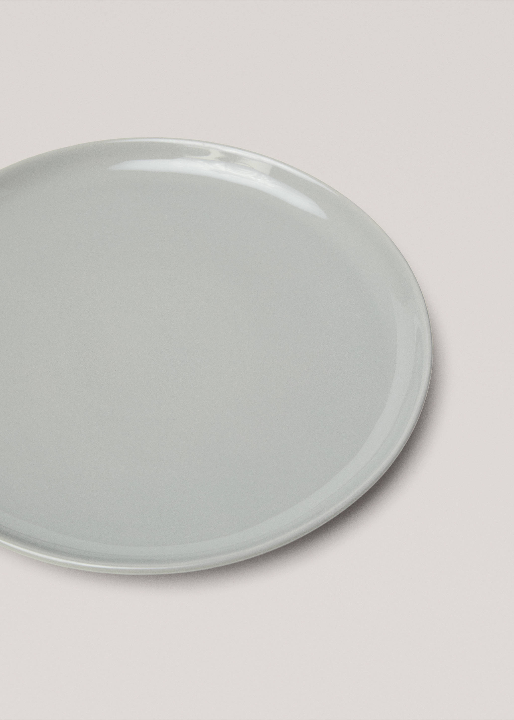 Stoneware dinner plate - Details of the article 1, Grey. Ref: 67060477-00.