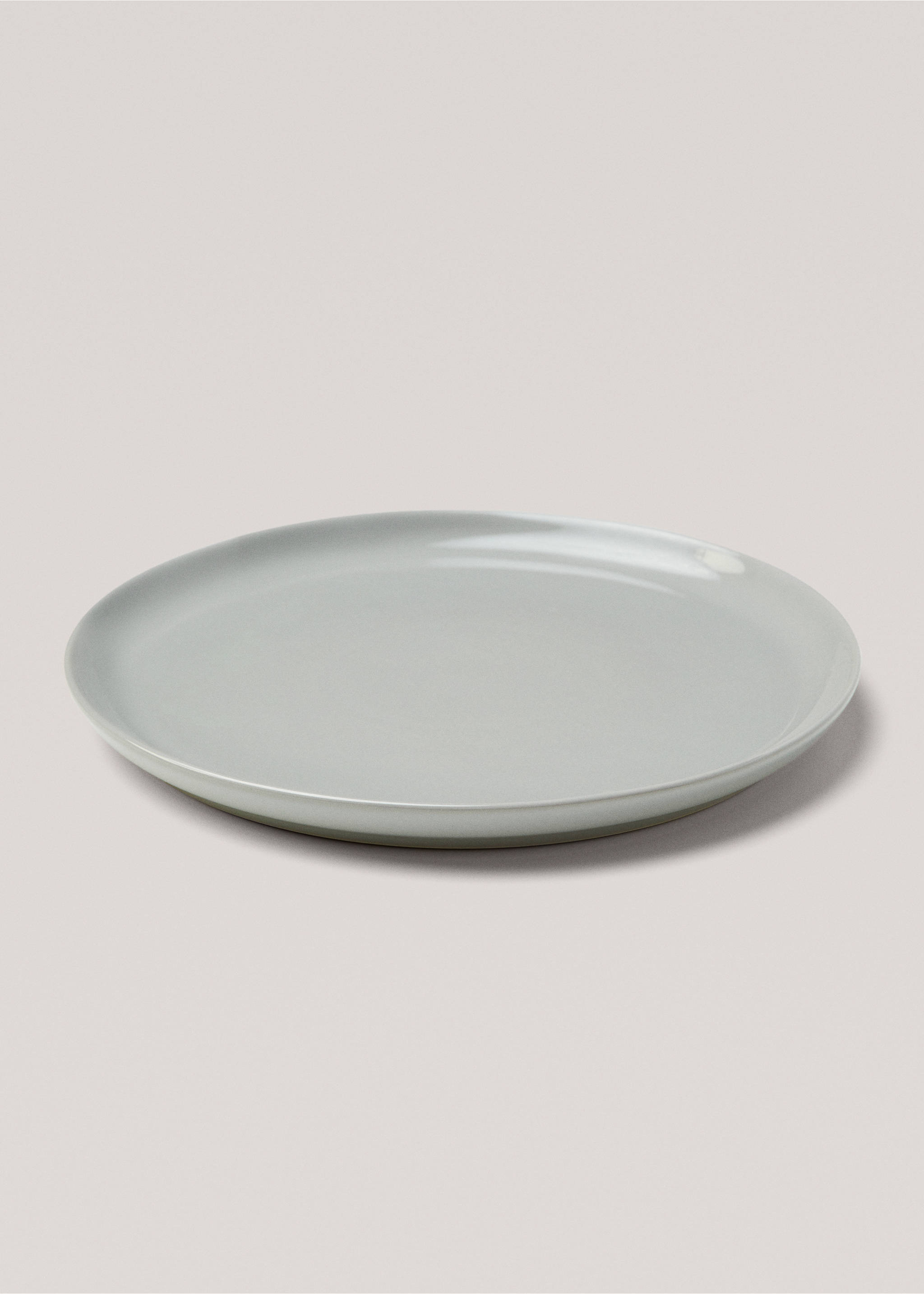 Stoneware dinner plate - Details of the article 2, Grey. Ref: 67060477-00.