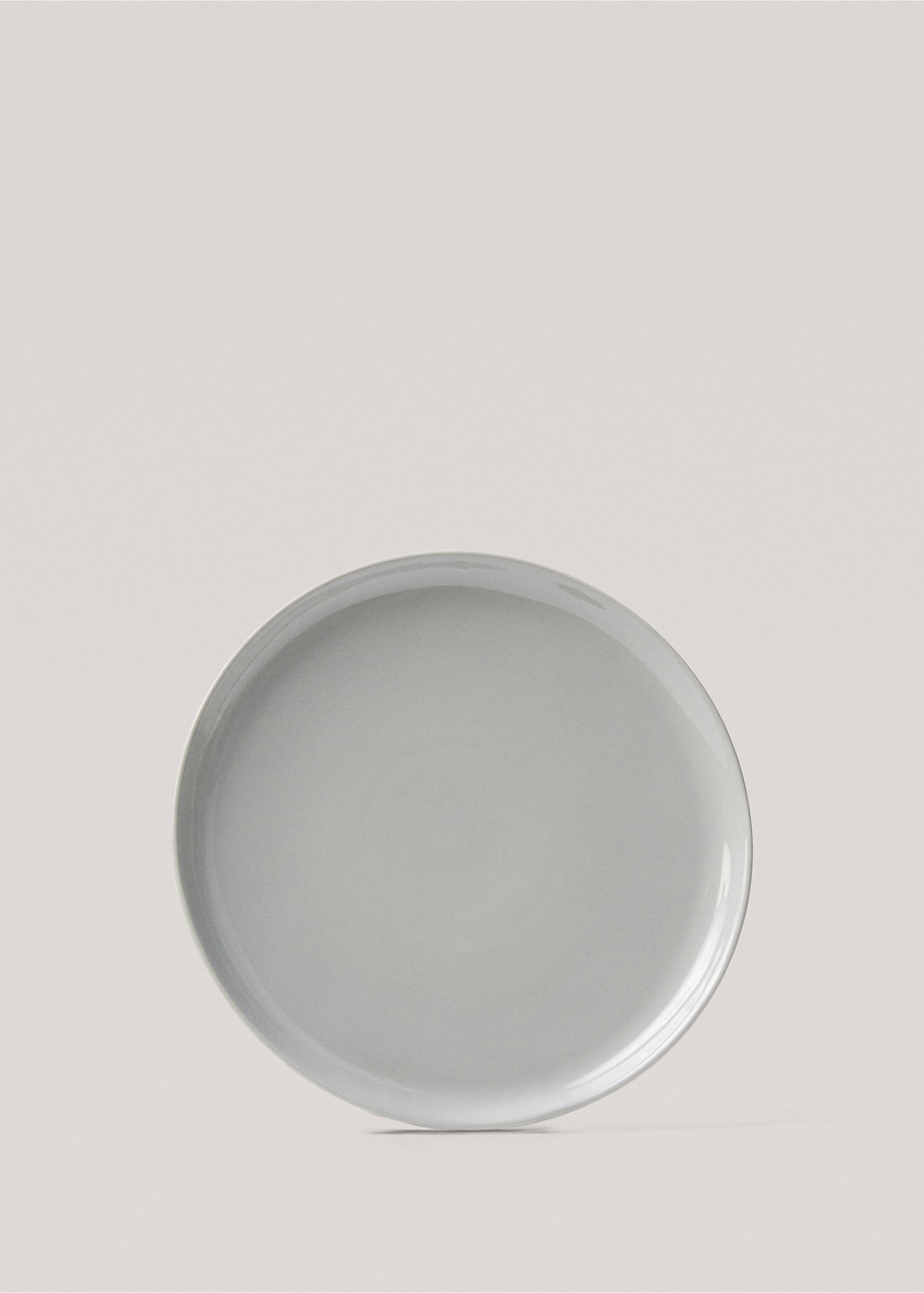 Stoneware dinner plate - Article without model, Grey. Ref: 67060477-00.