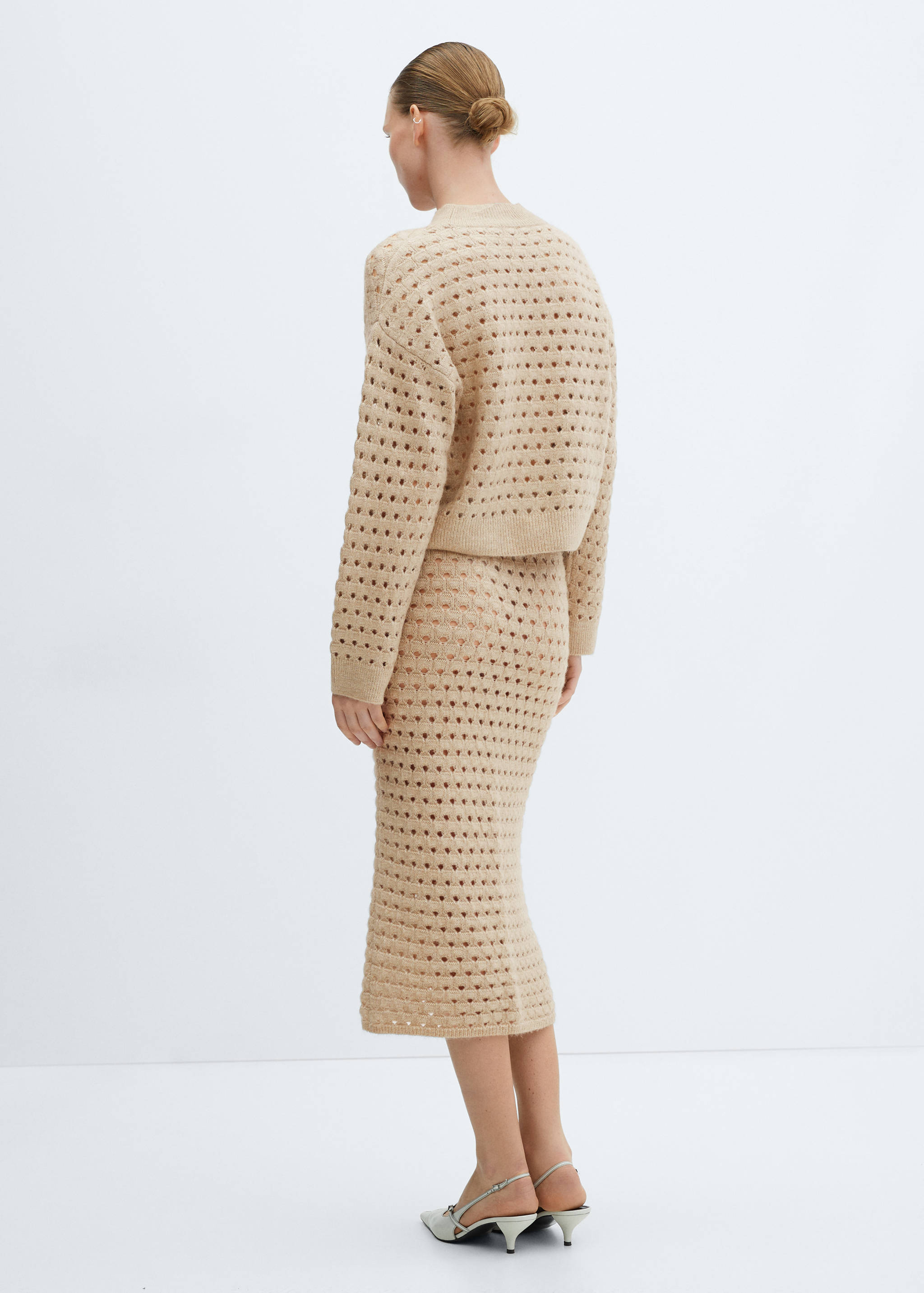 Falda punto detalles calados - Reverso del artículo