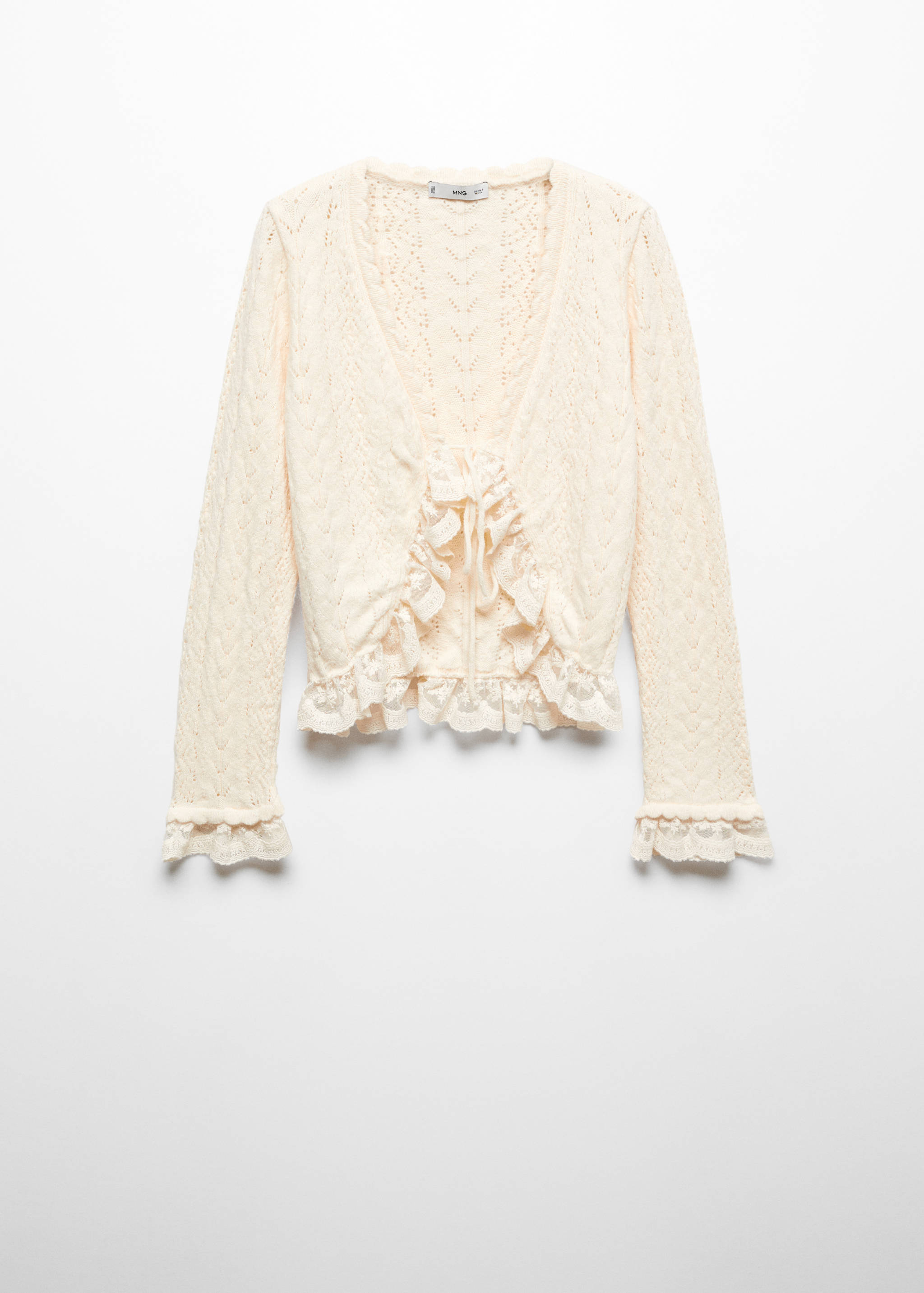 Ruffled knot cardigan - Article without model