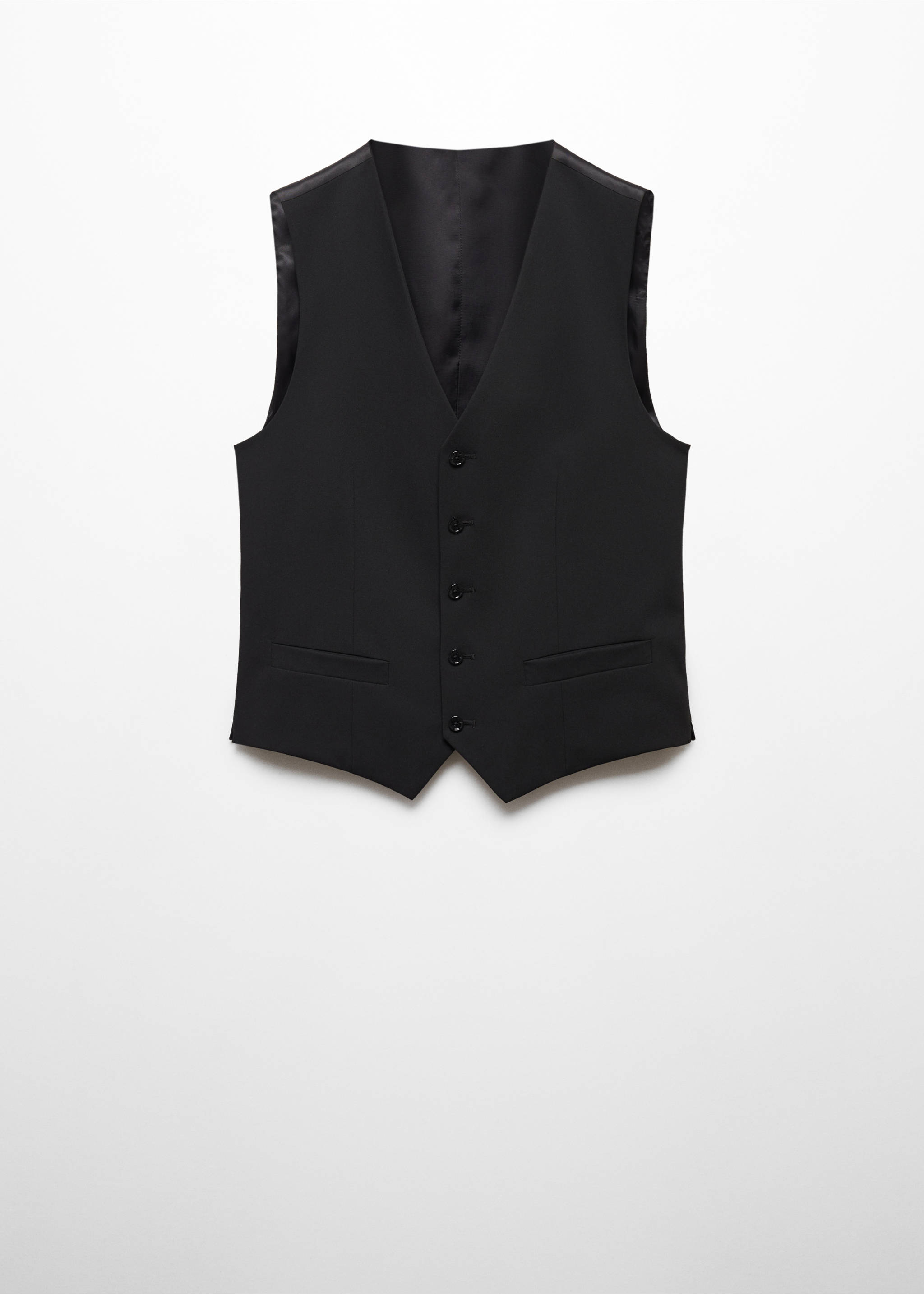 Armilla vestit súper slim fit teixit strech - Article sense model, Negre. Ref: 67060621-00.