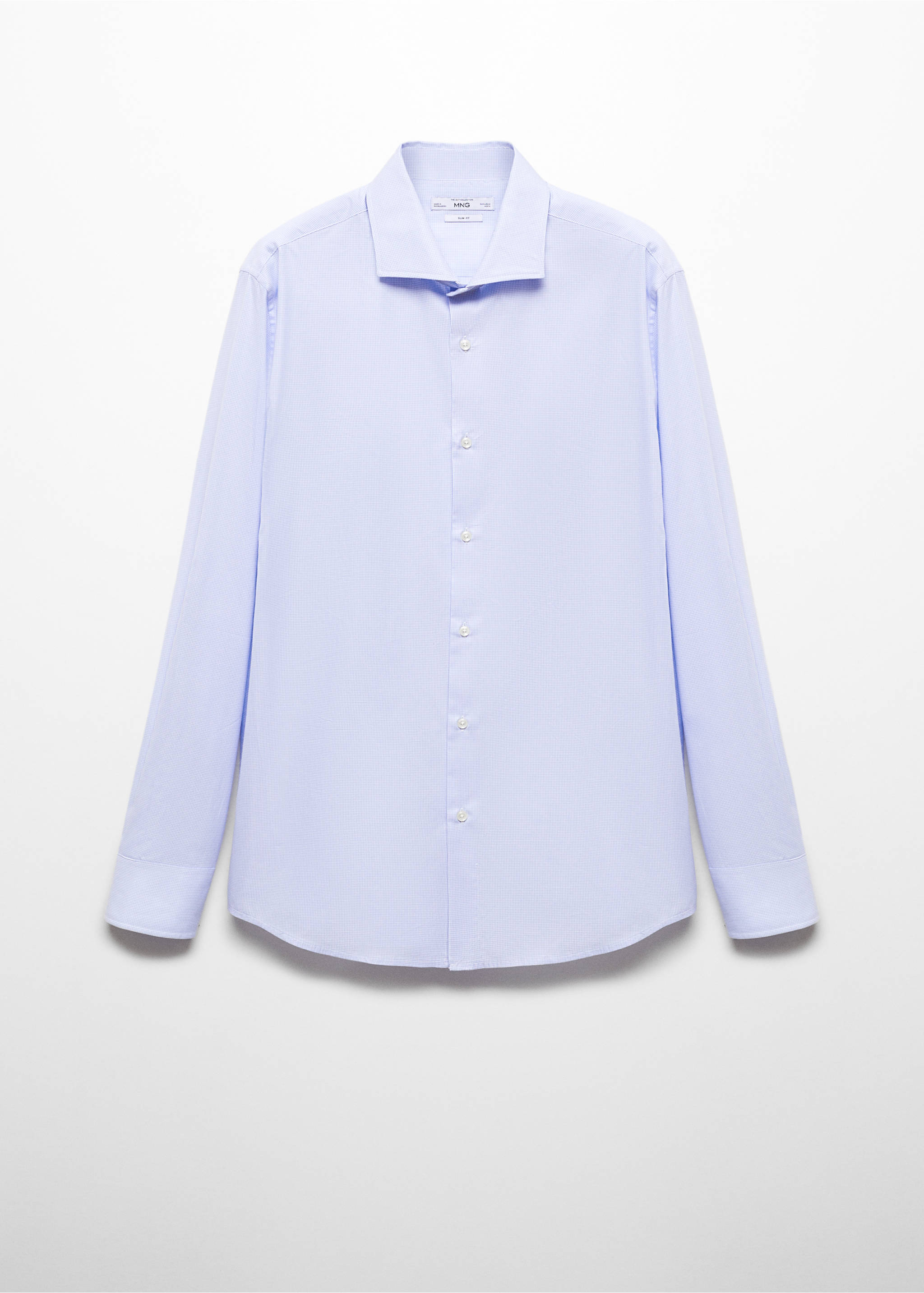 Chemise costume slim fit structurée - Article sans modèle, Bleu ciel. Ref: 67060623-00.