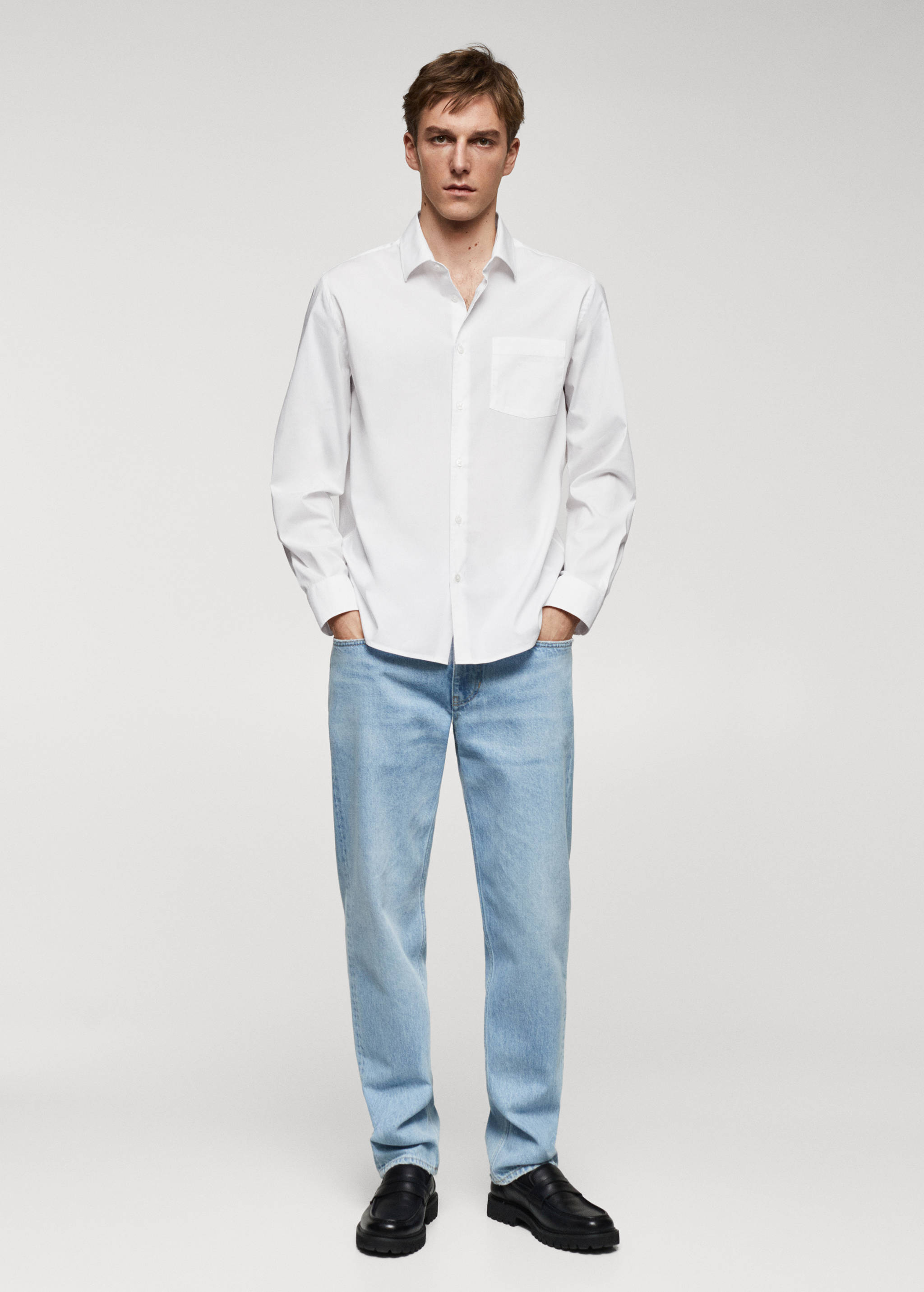 Classic-fit poplin shirt - General plane