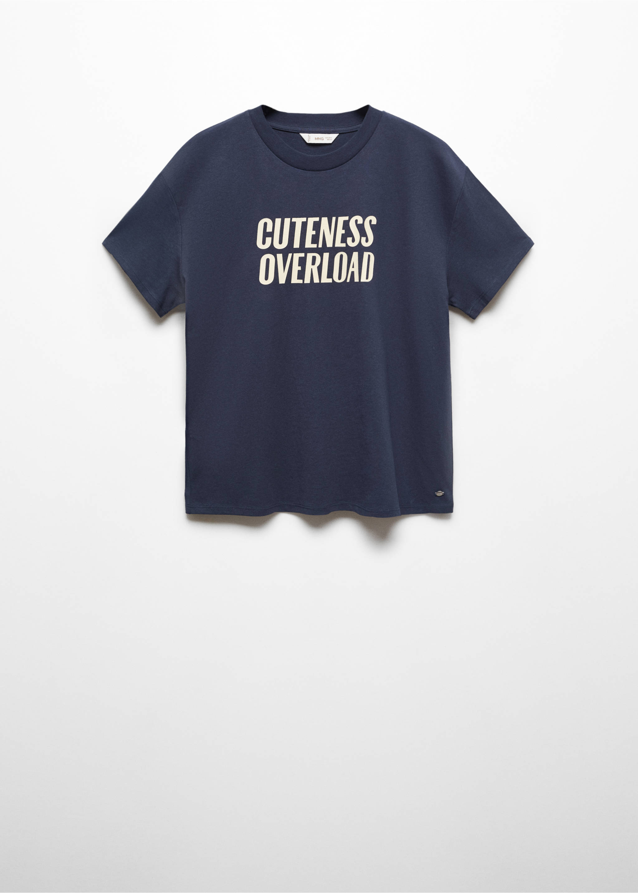 T-shirt message imprimé - Article sans modèle, Bleu marine foncé. Ref: 67060632-00.