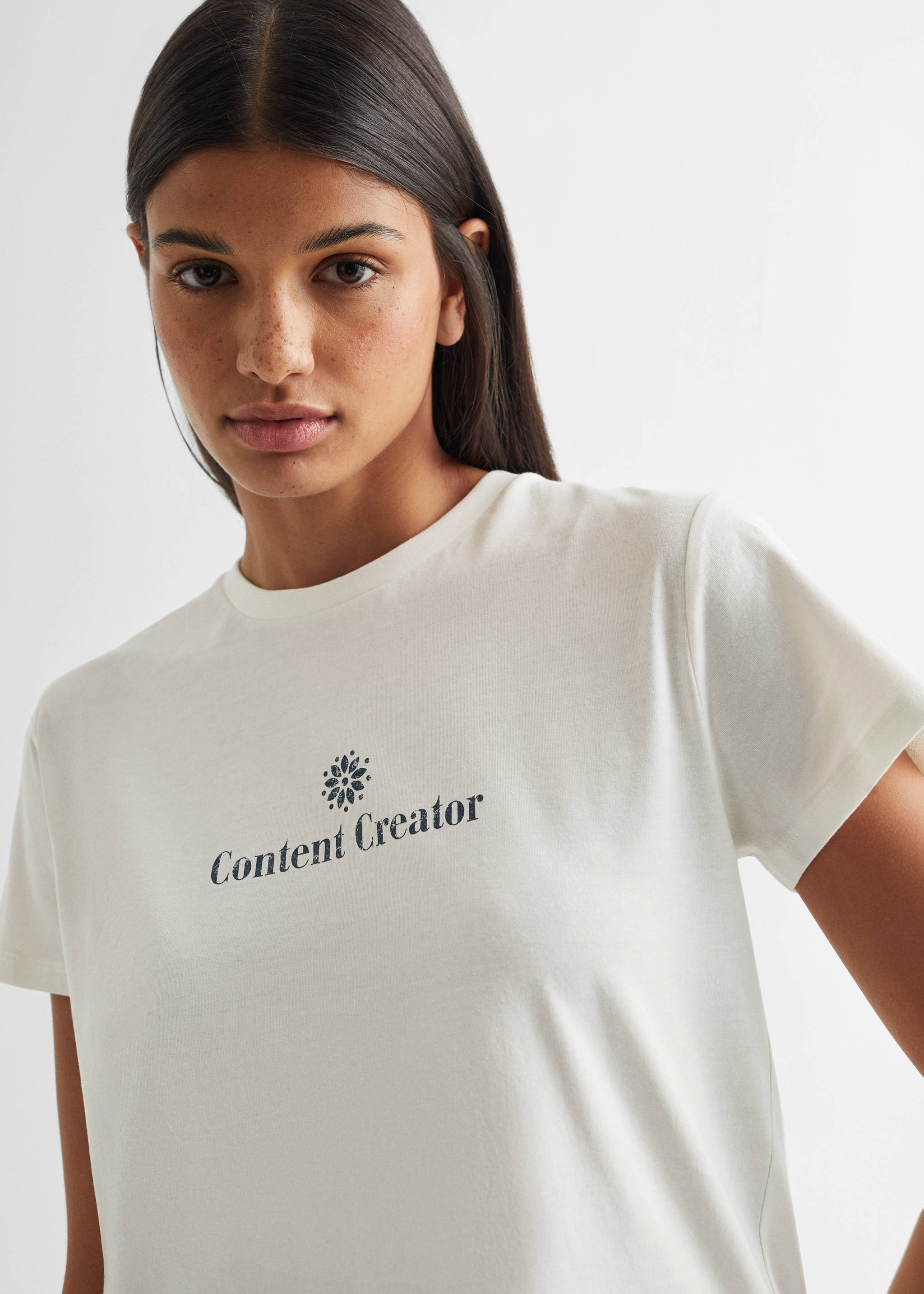 Printed message T-shirt - Details of the article 1