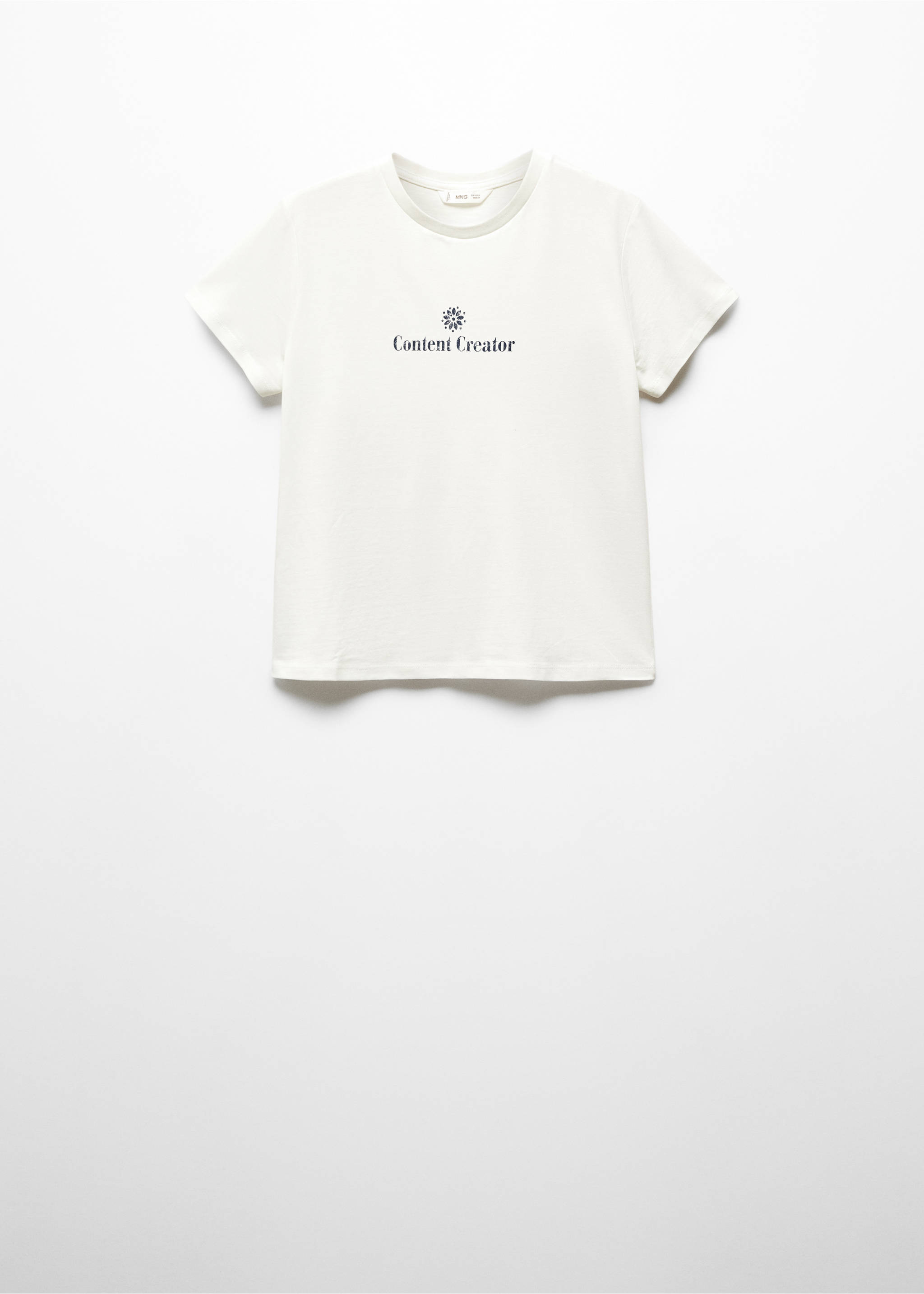 T-shirt message imprimé - Article sans modèle, Blanc cassé. Ref: 67060633-00.