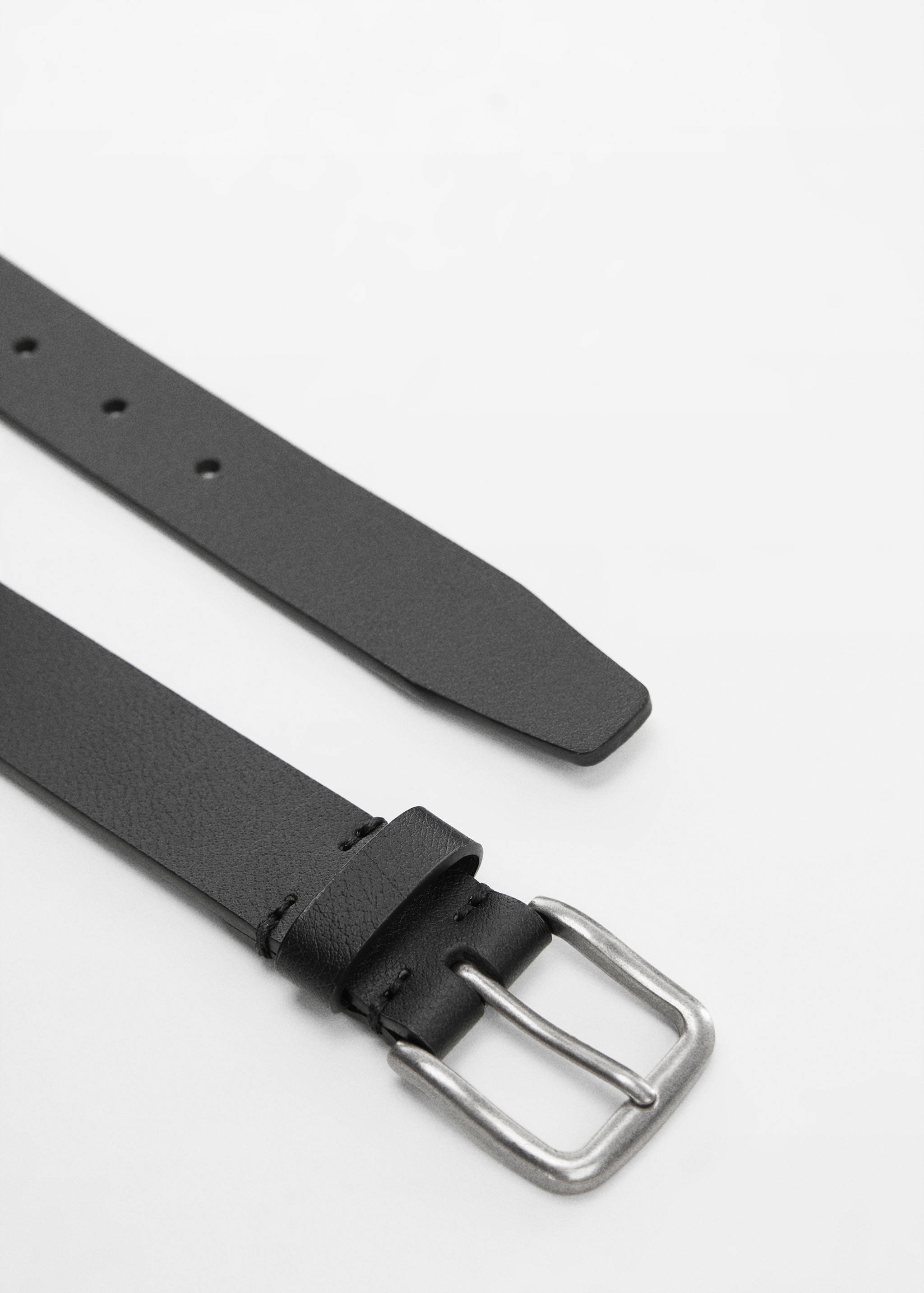 Leather belt with square buckle - Details of the article 1