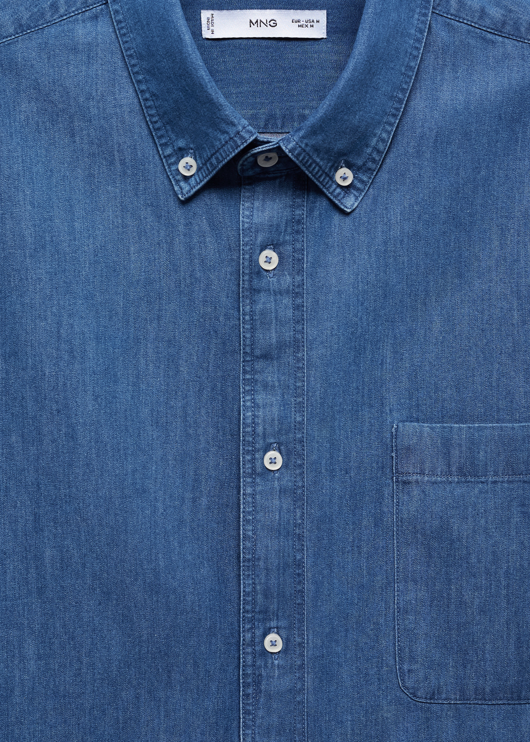 Classic Fit-Hemd aus Baumwoll-Chambray - Detail des Artikels 8