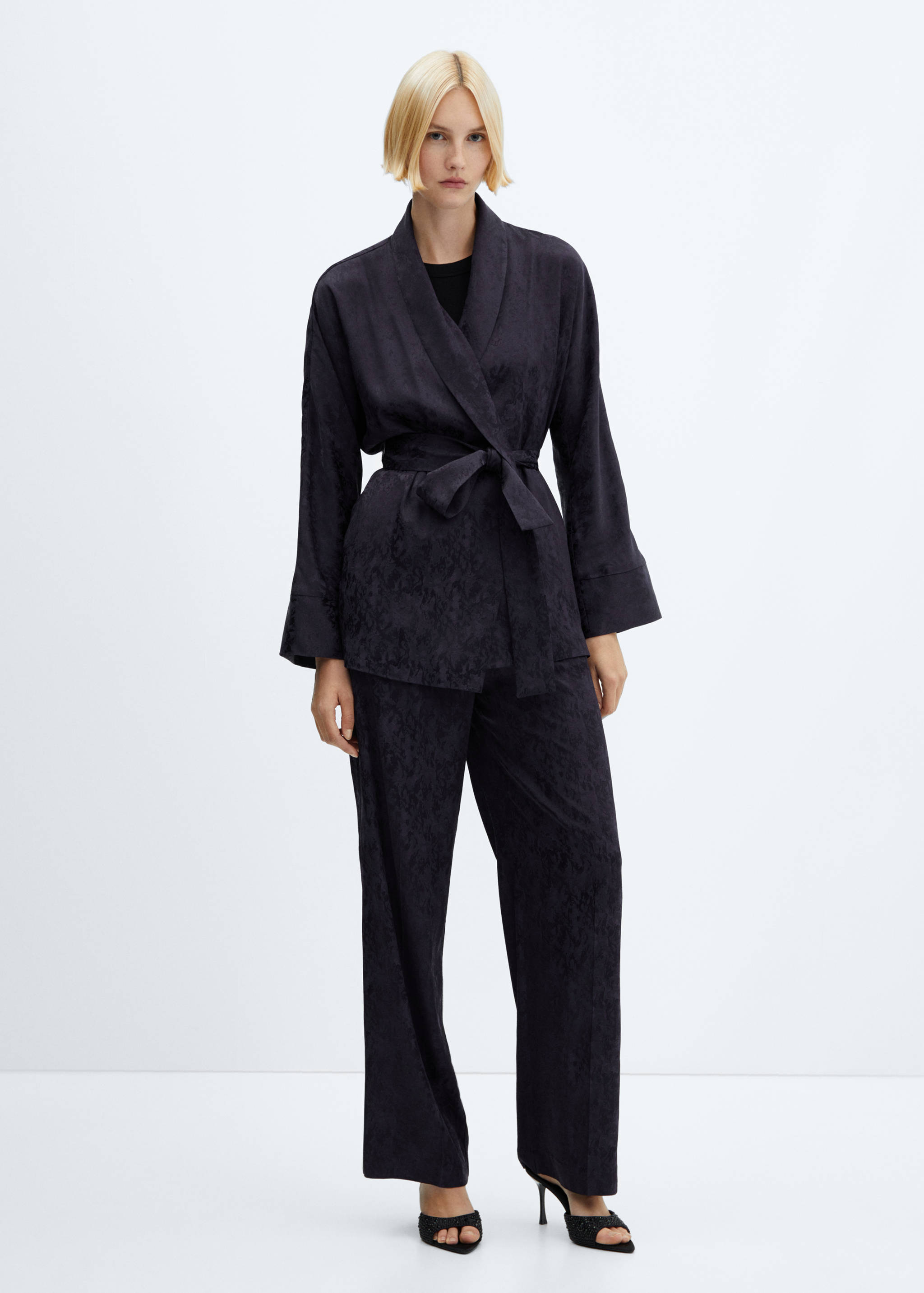 Jacquard suit trousers - General plane