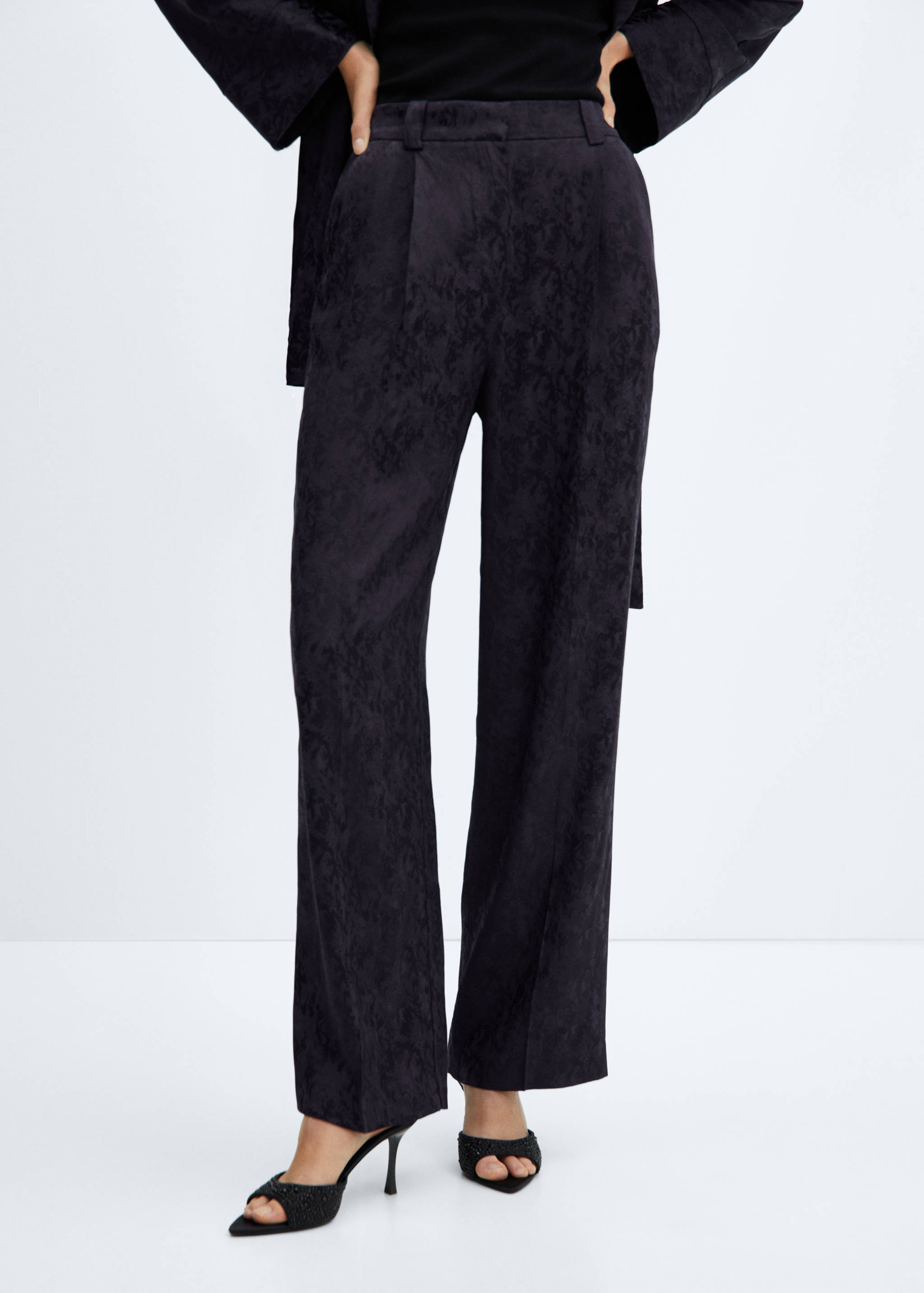 Jacquard suit trousers - Medium plane