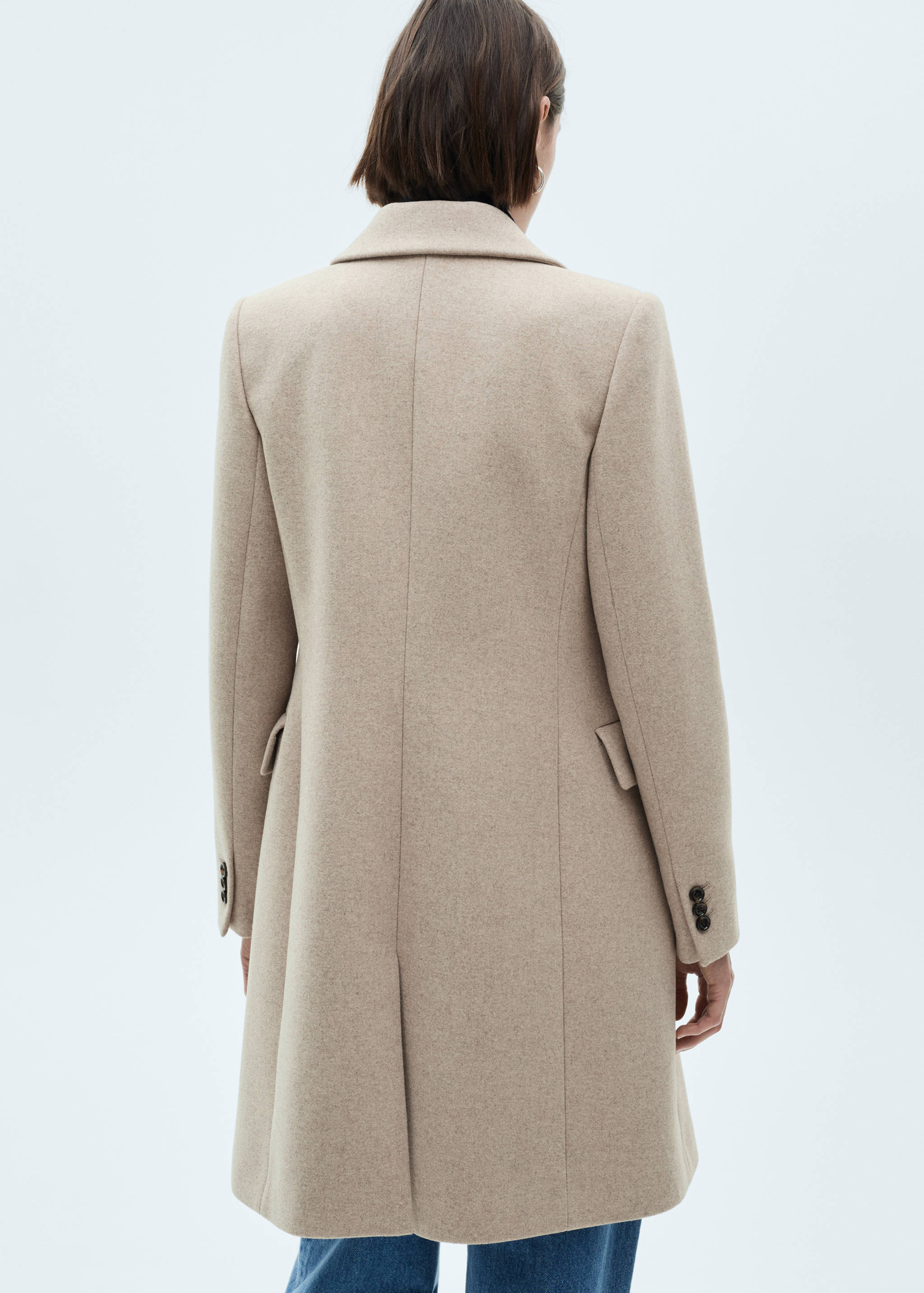 Double-breasted wool coat - Reverse of the article