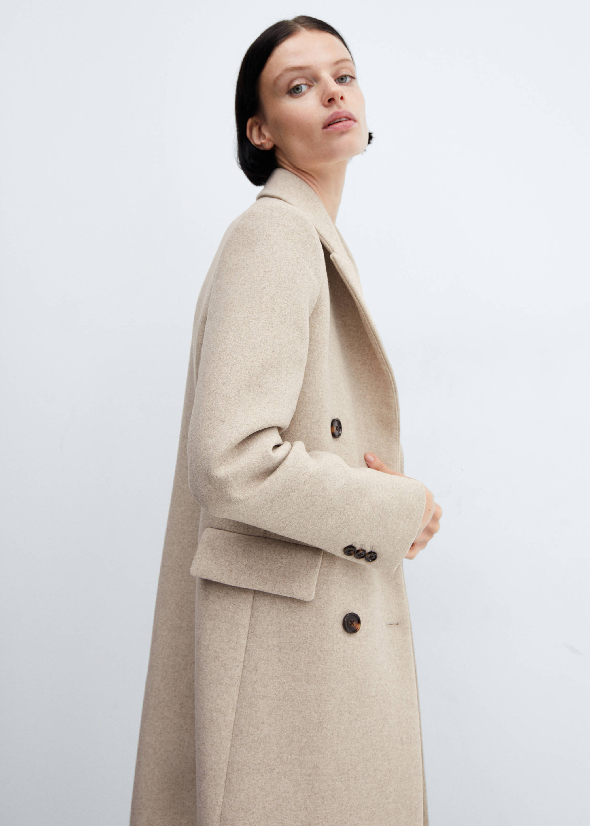 Double-breasted wool coat - Details of the article 4
