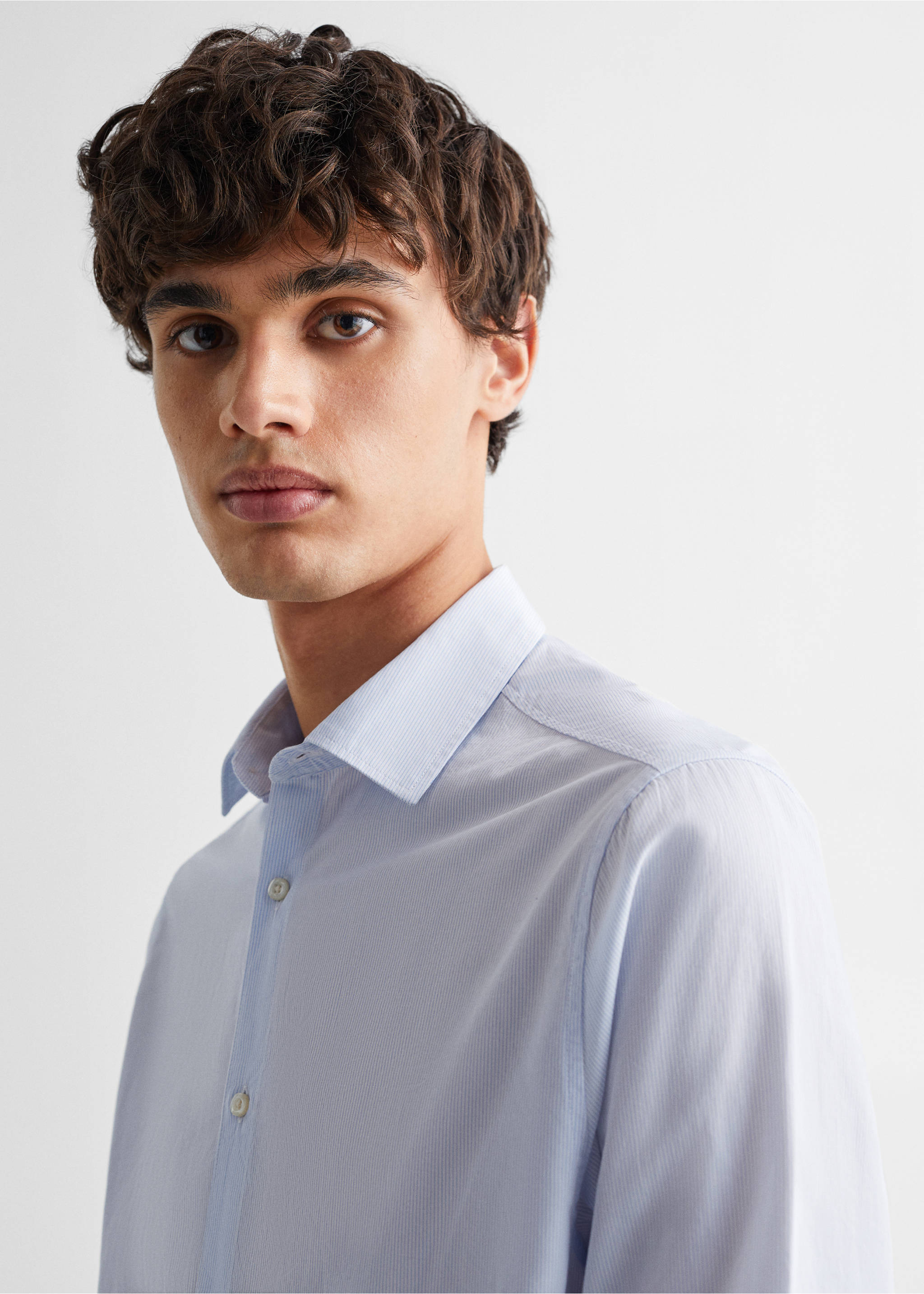 Bomull Oxford skjorta - Detaljer om artikeln 1, Himmelblå. Ref: 67060651-00.