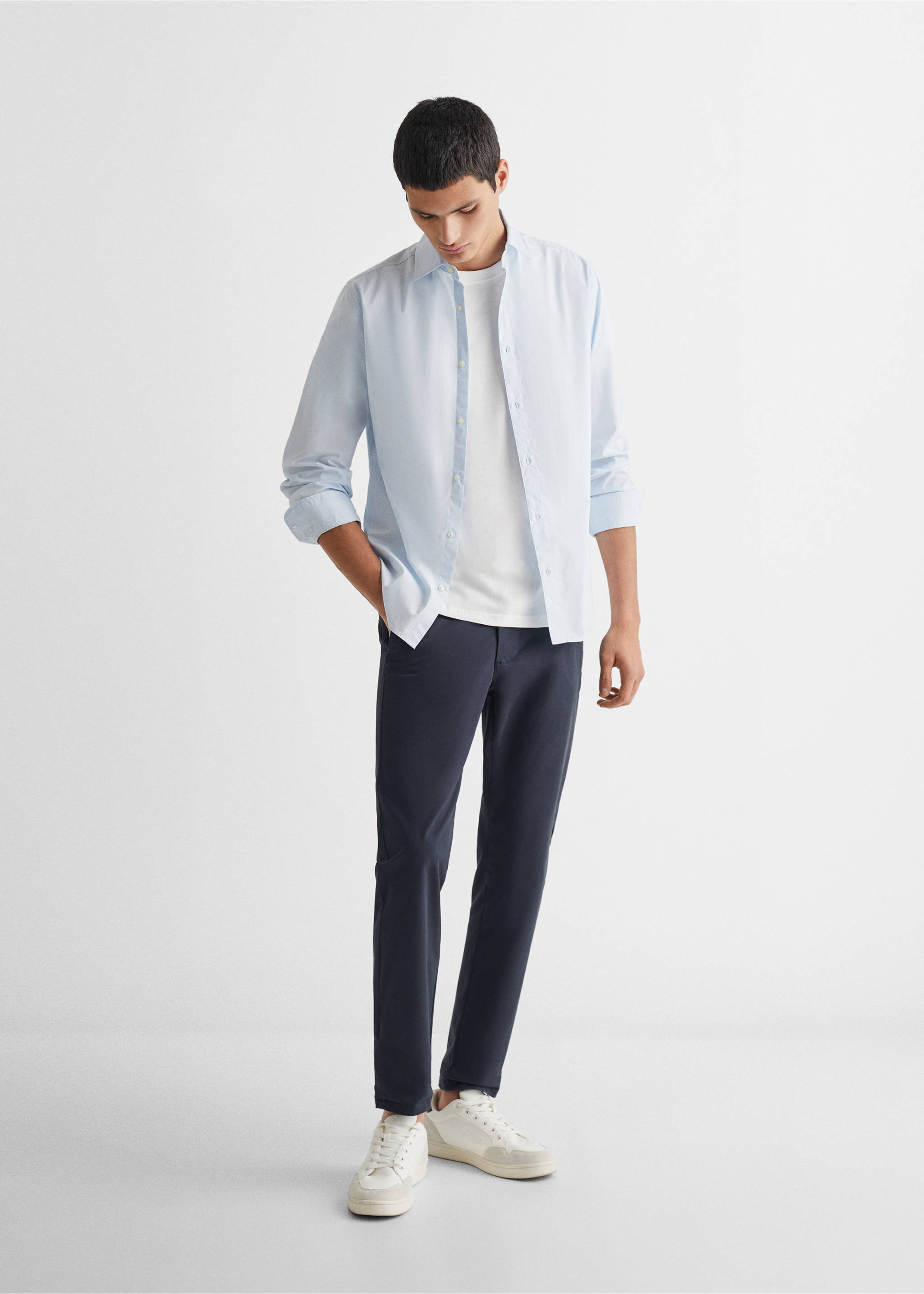 Bomull Oxford skjorta - Allmän bild, Blå. Ref: 67060651-00.