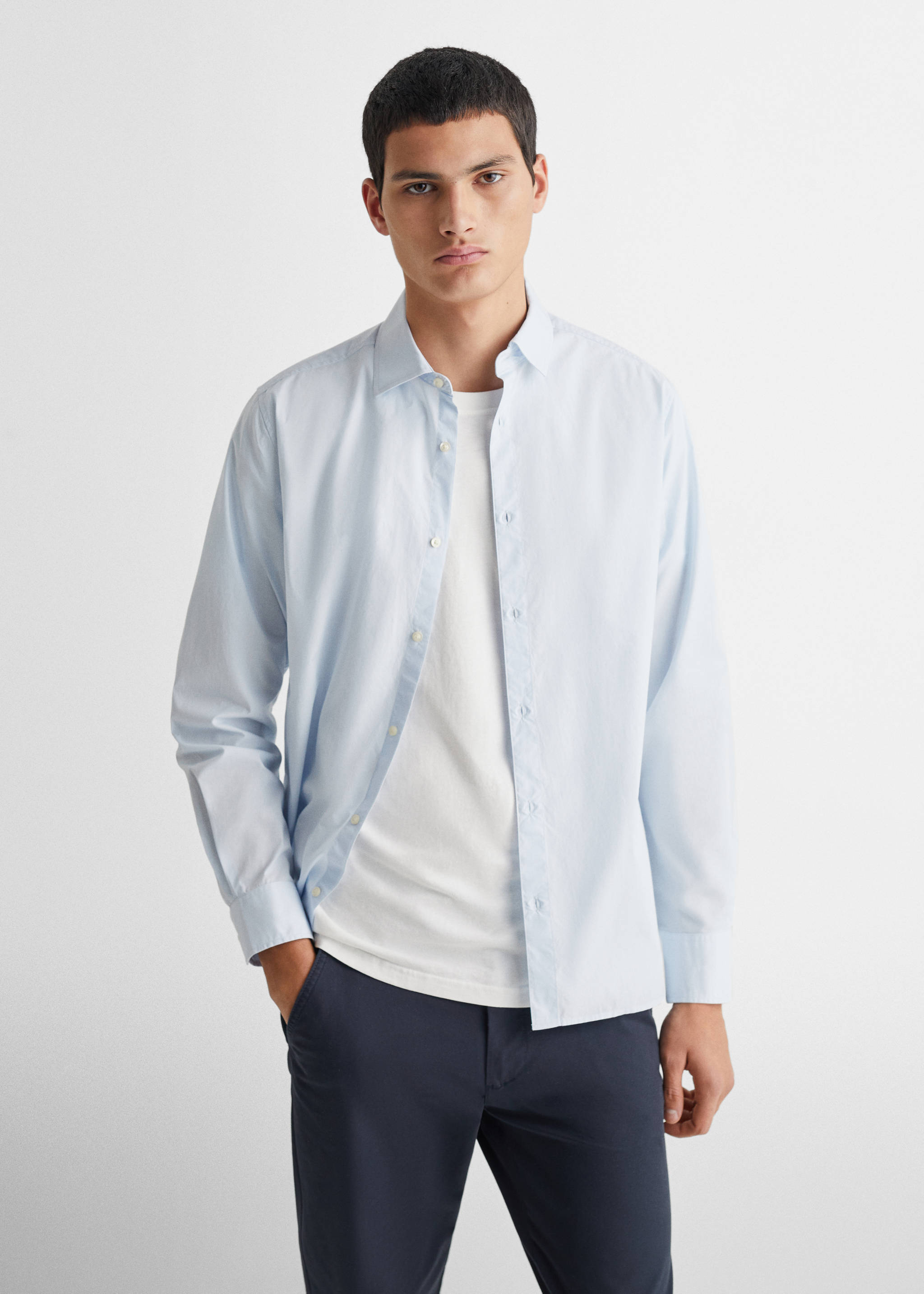 Bomull Oxford skjorta - Bild av mittparti