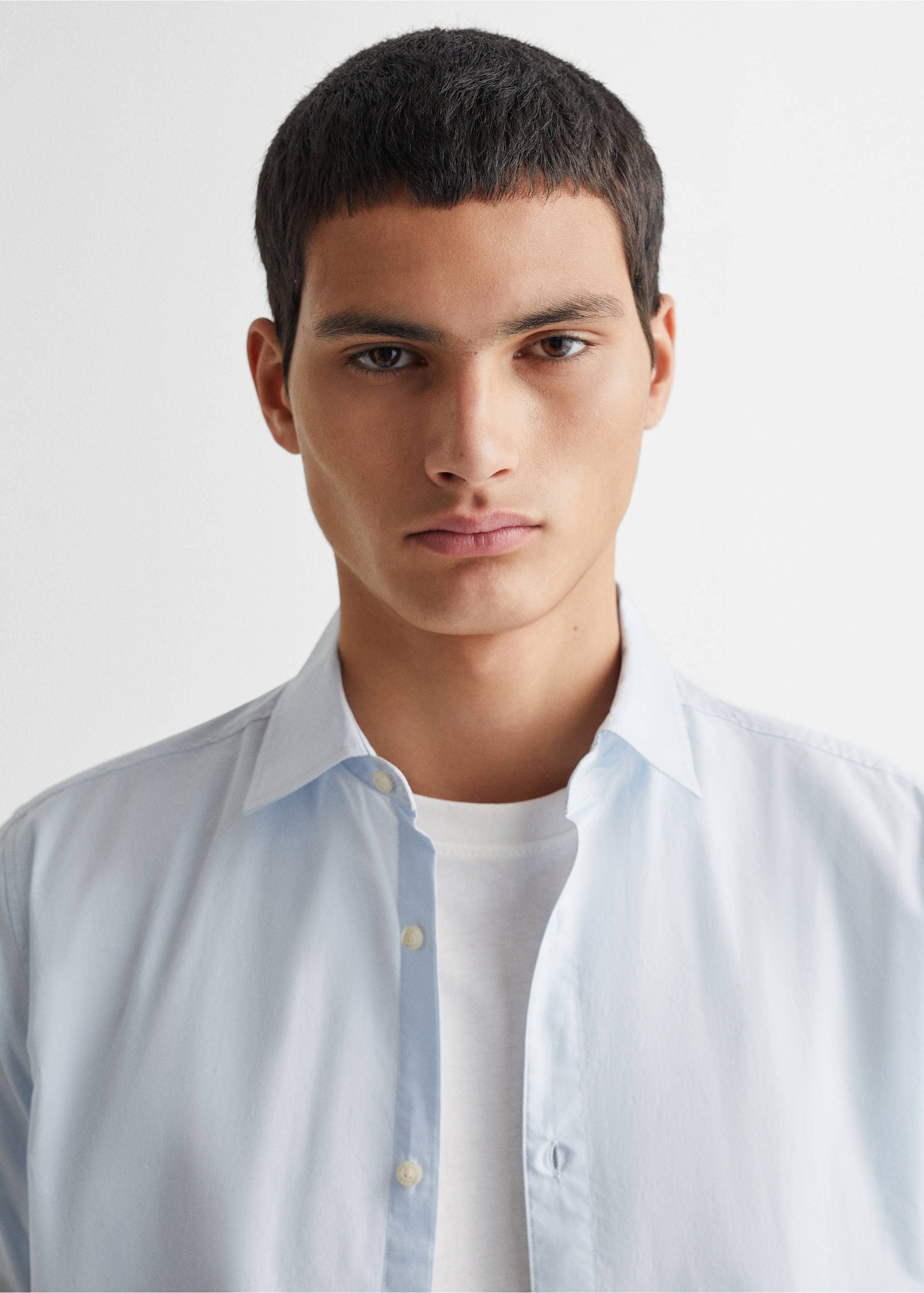 Bomull Oxford skjorta - Detaljer om artikeln 1, Blå. Ref: 67060651-00.