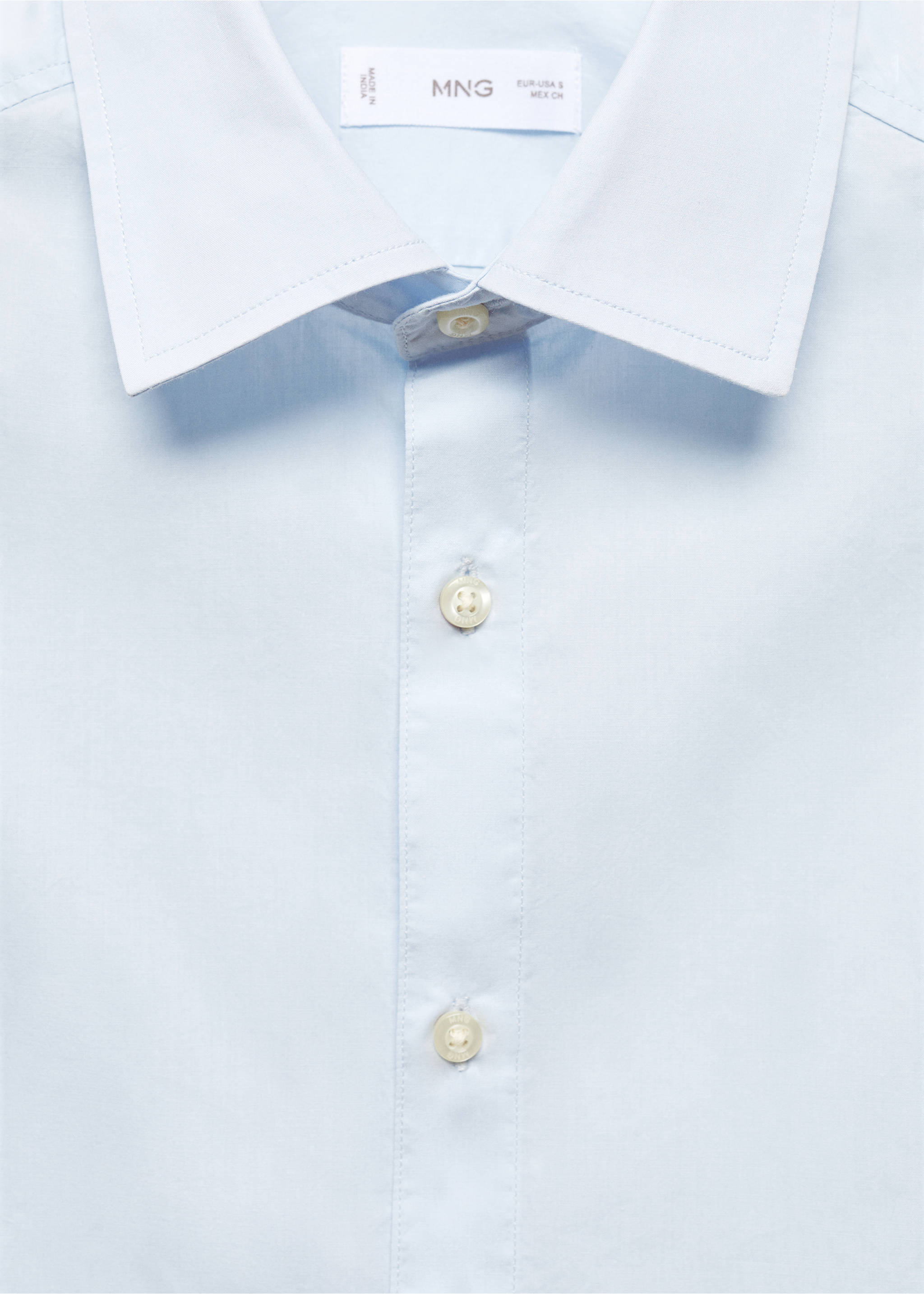 Bomull Oxford skjorta - Detaljer om artikeln 8, Blå. Ref: 67060651-00.