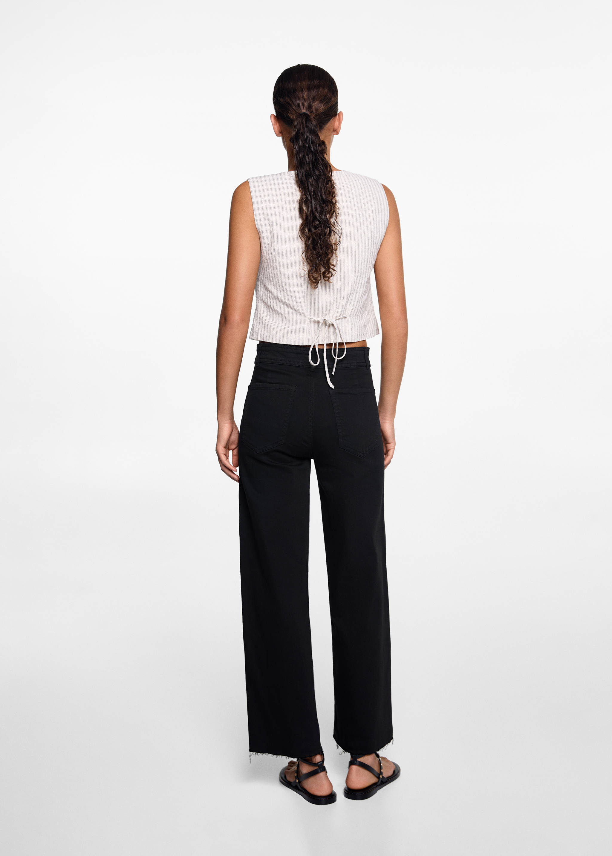 Jeans culotte mid-waist comfort - Reverse of the article