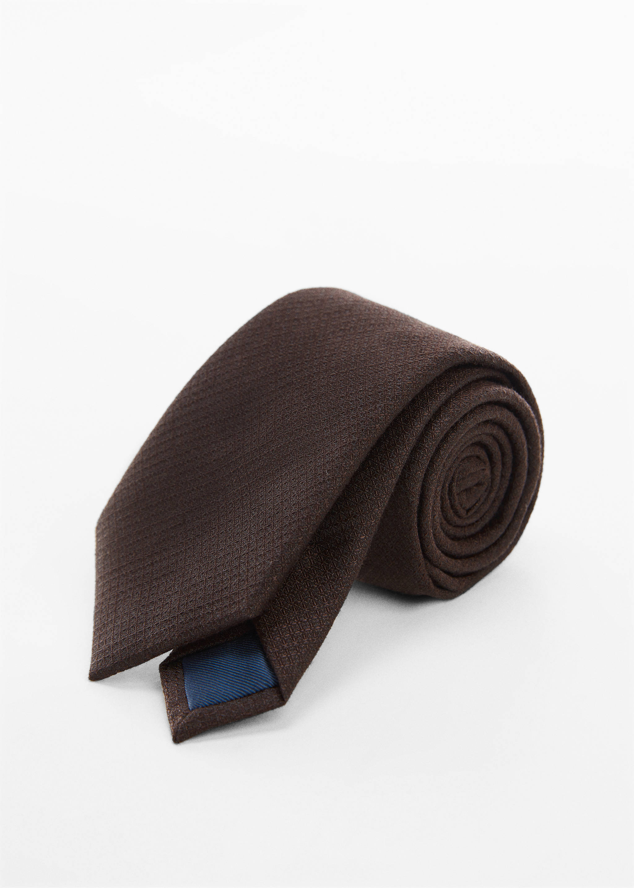 Structured cotton tie - Medium plane