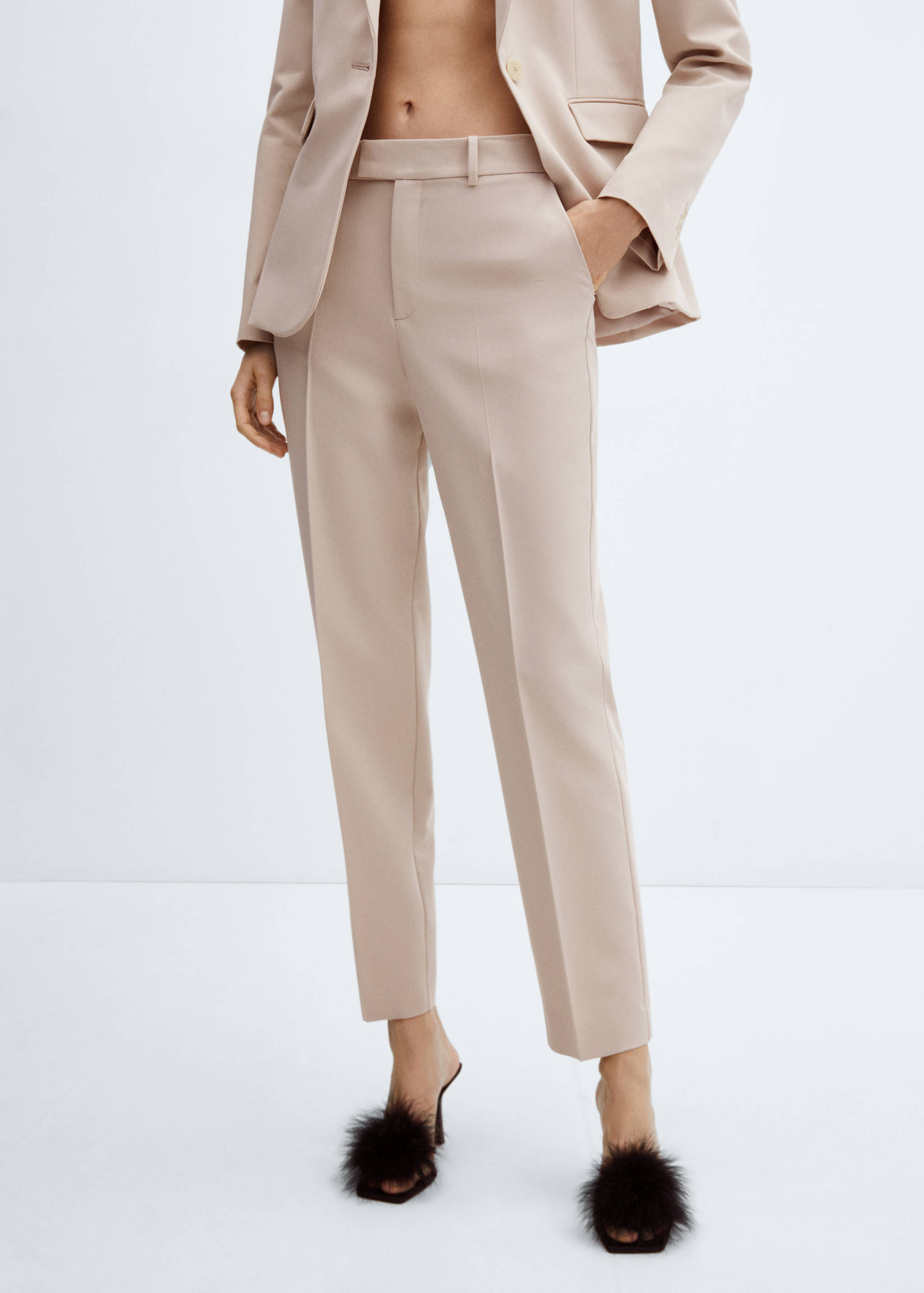 Gerade Anzughose - Mittlere Ansicht