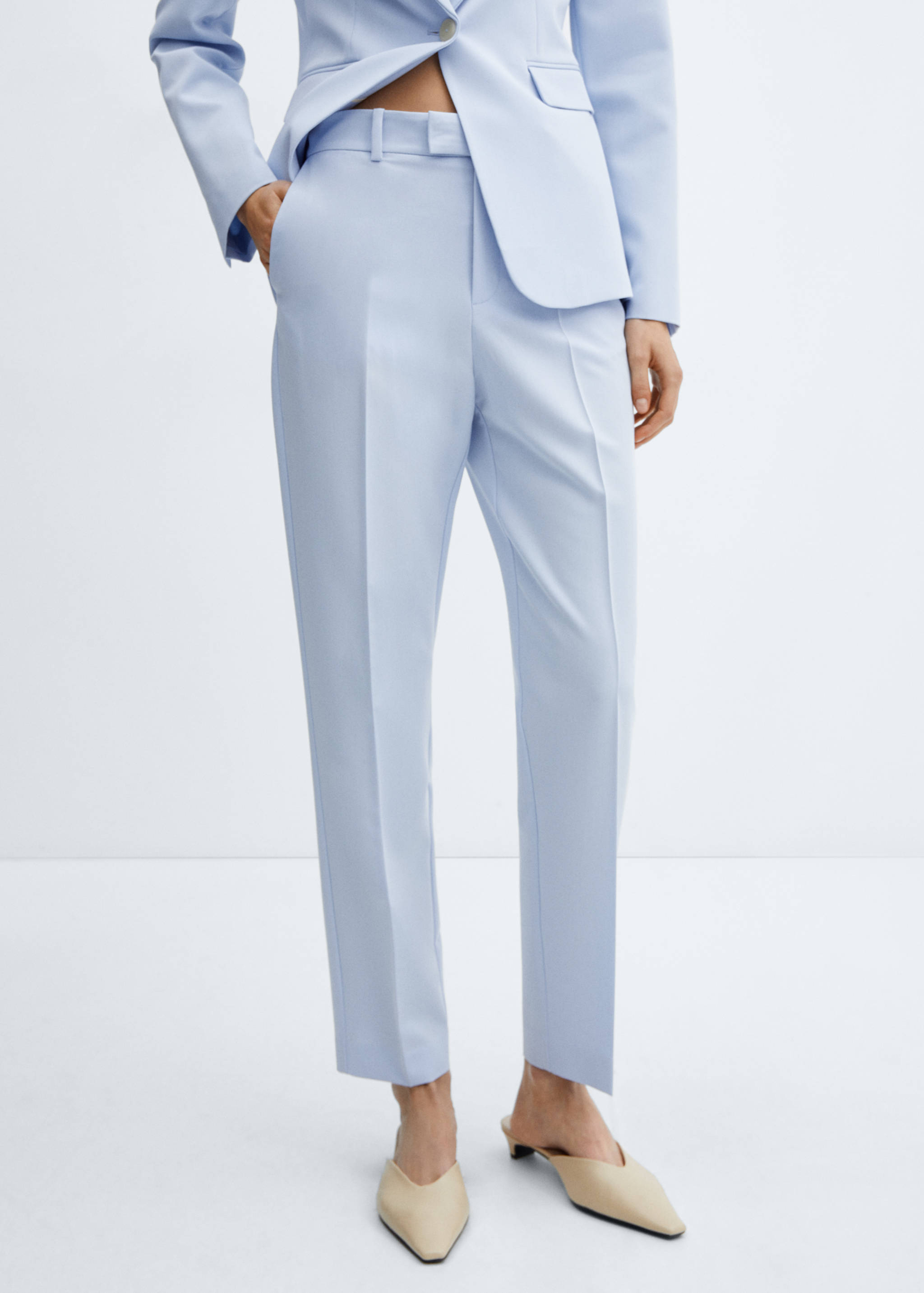 Gerade Anzughose - Mittlere Ansicht