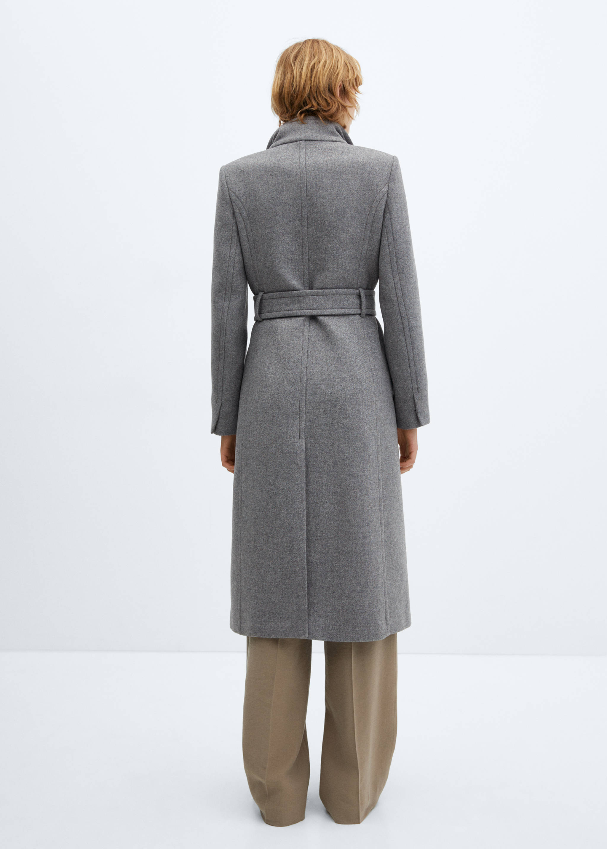 Manteco wool coat with belt - Reverse of the article