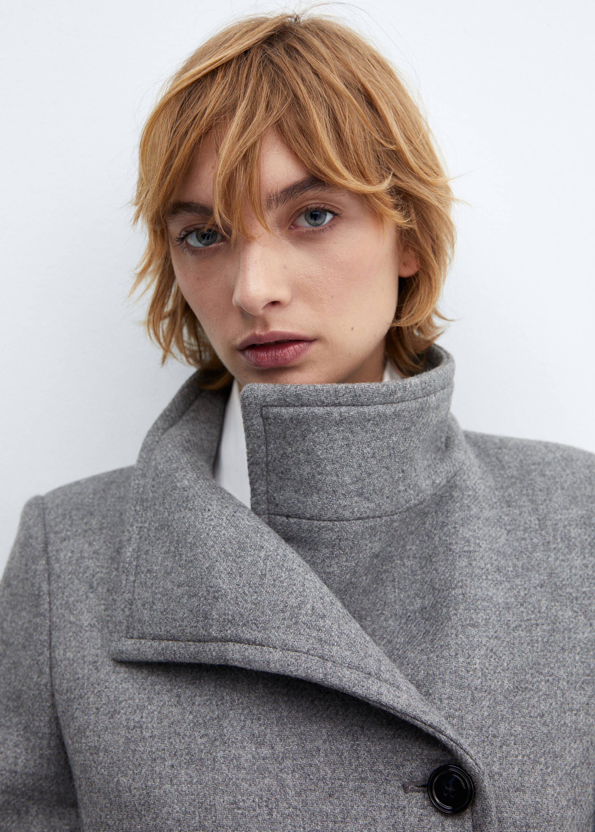 Manteco wool coat with belt - Details of the article 1