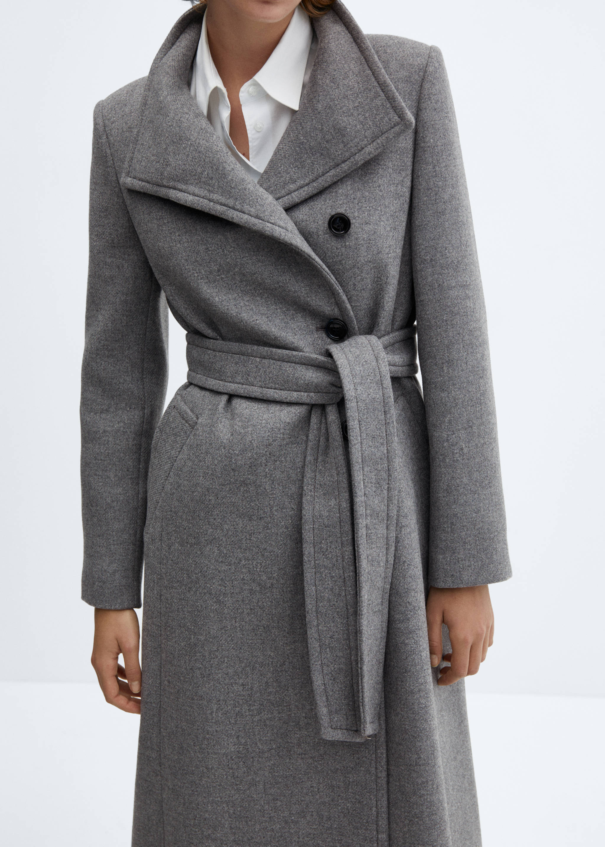 Manteco wool coat with belt - Details of the article 6