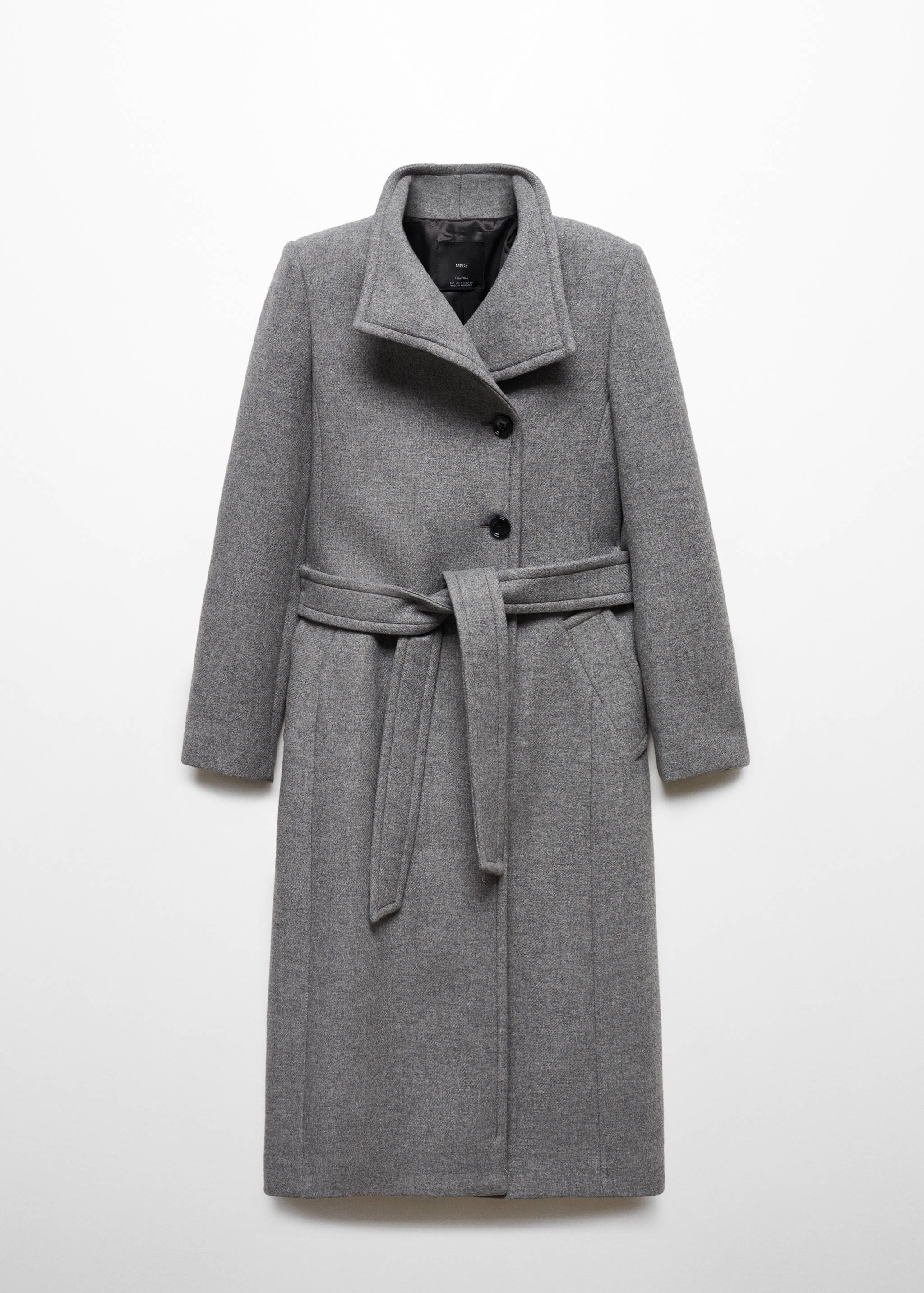 Manteco wool coat with belt - Women | MANGO OUTLET USA