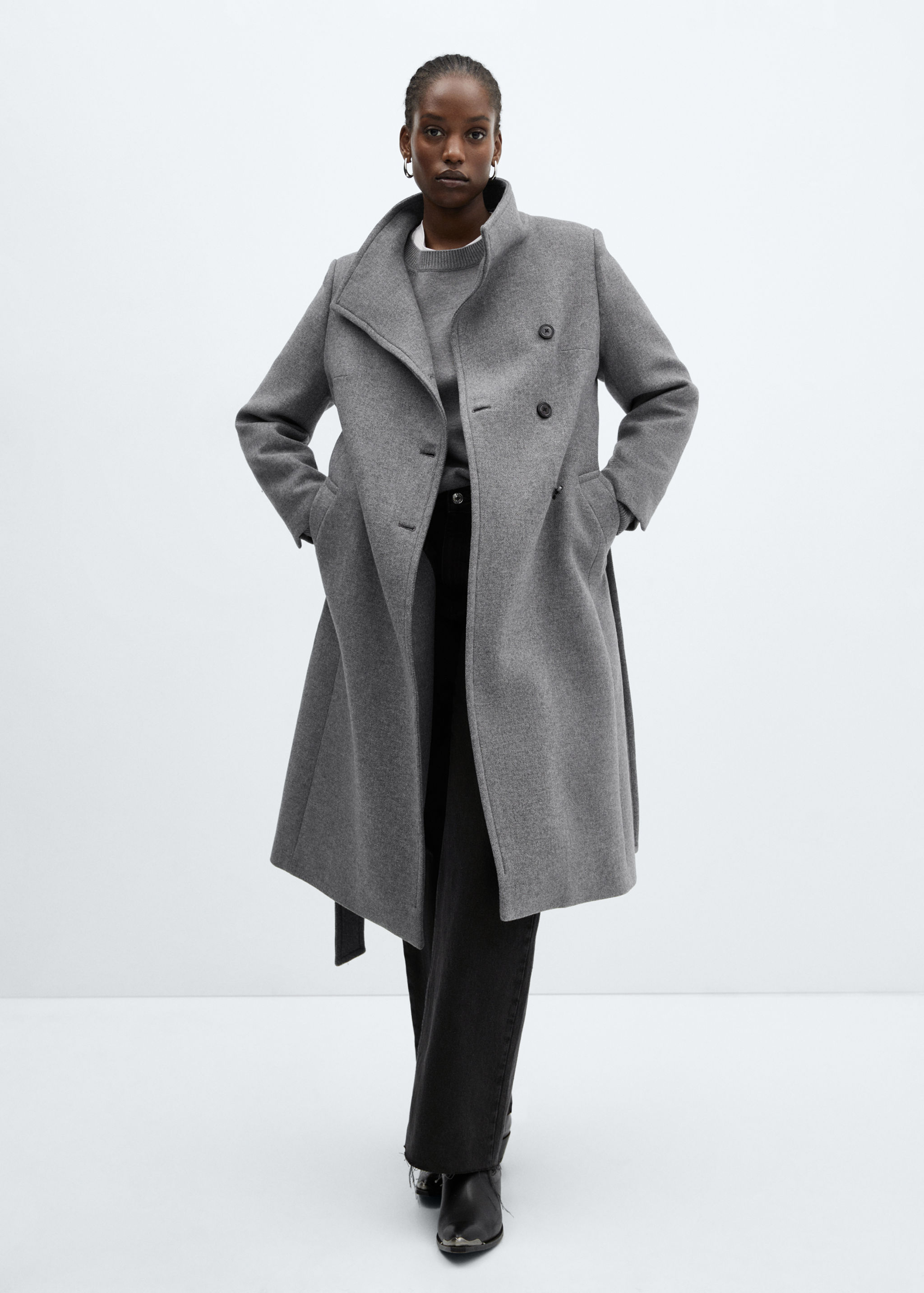 Belted Manteco wool coat - Details of the article 3