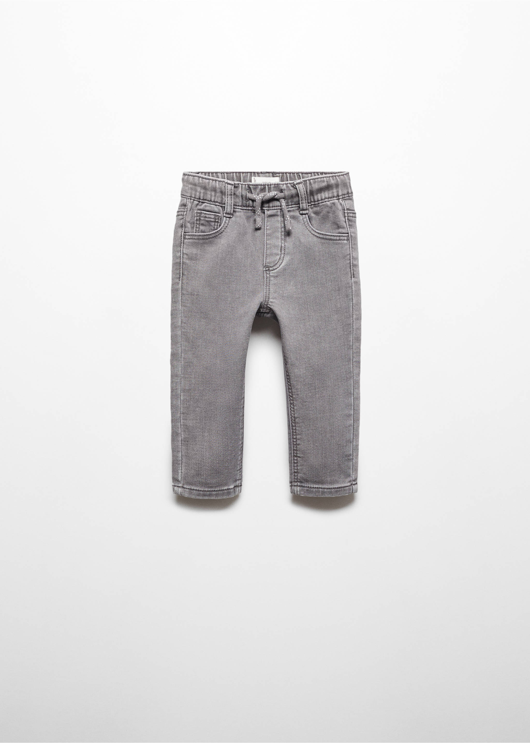 Drawstring waist jeans - Article without model, Denim Grey. Ref: 67060674-00.