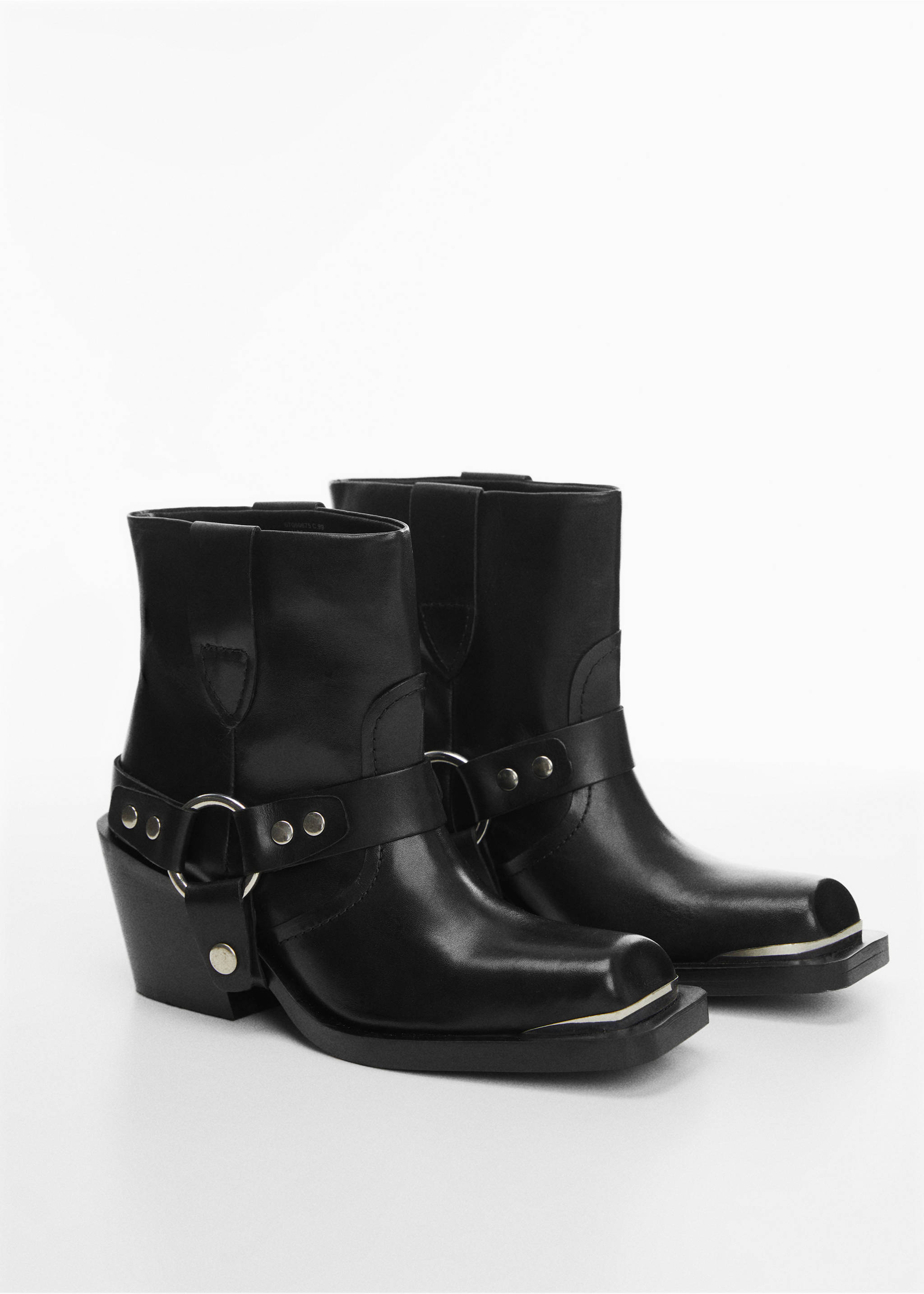 Buckle ankle boots - Medium plane, Black. Ref: 67060675-00.