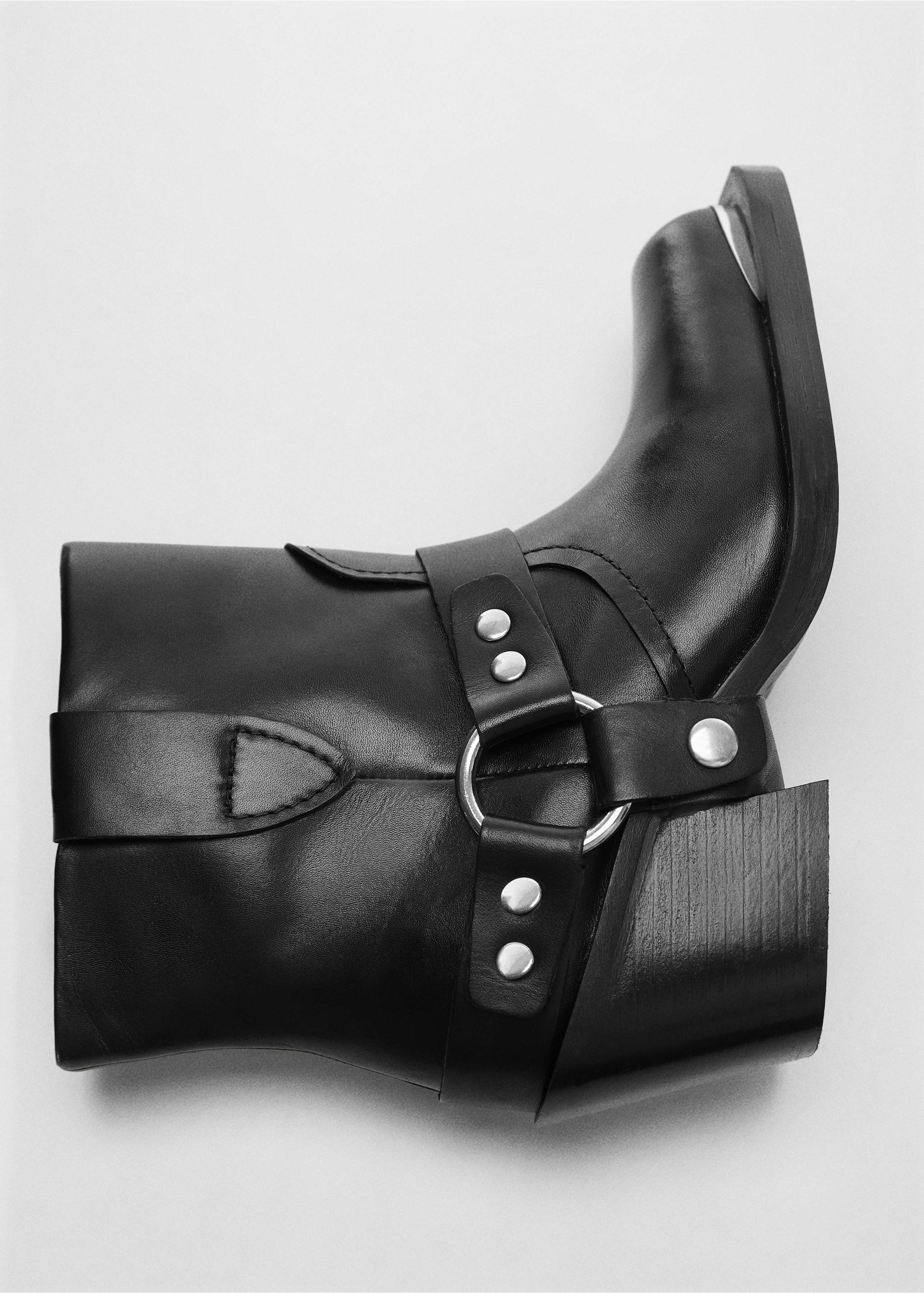Buckle ankle boots - Details of the article 5, Black. Ref: 67060675-00.