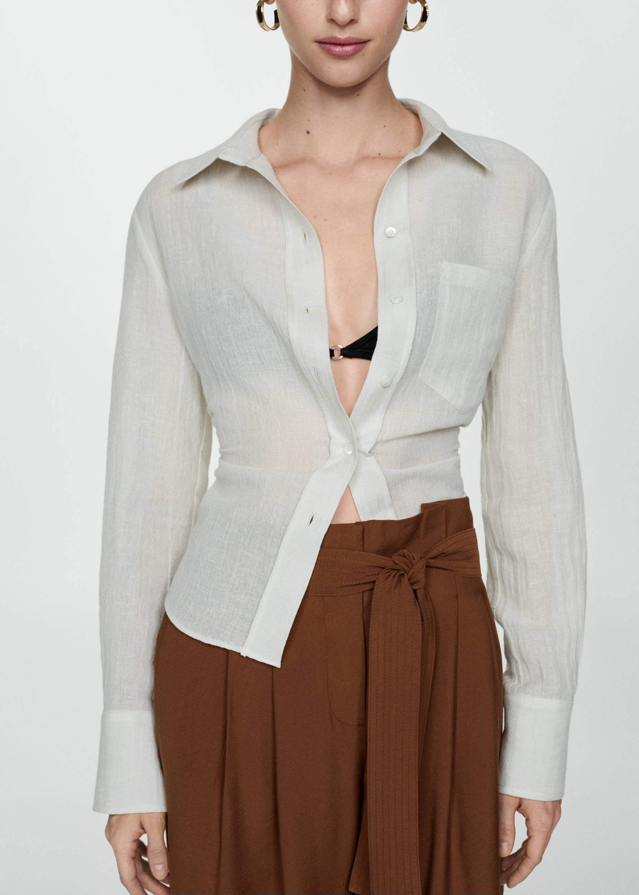 Belt straight-fit pants - Details of the article 6