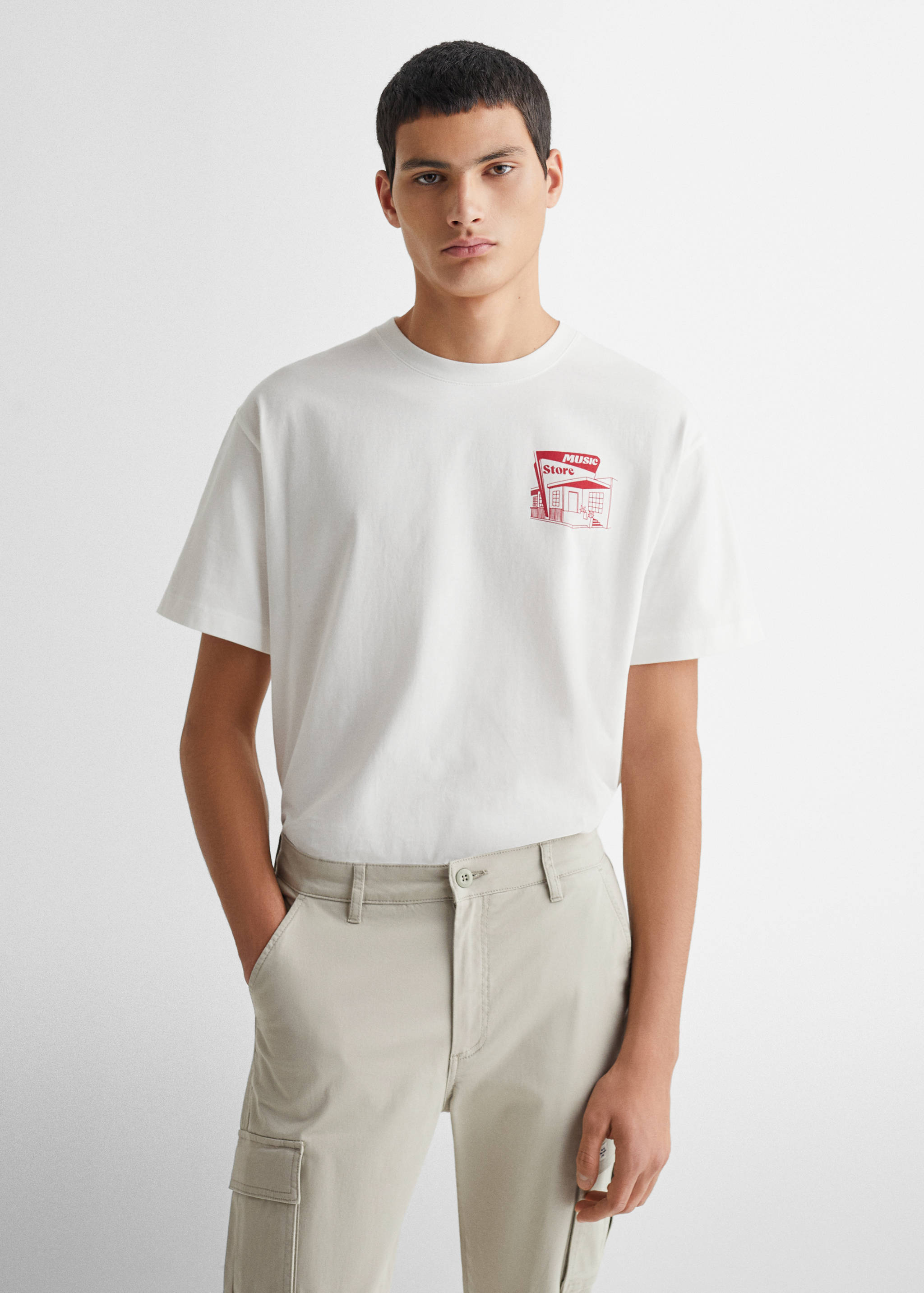 Cotton cargo trousers - Medium plane