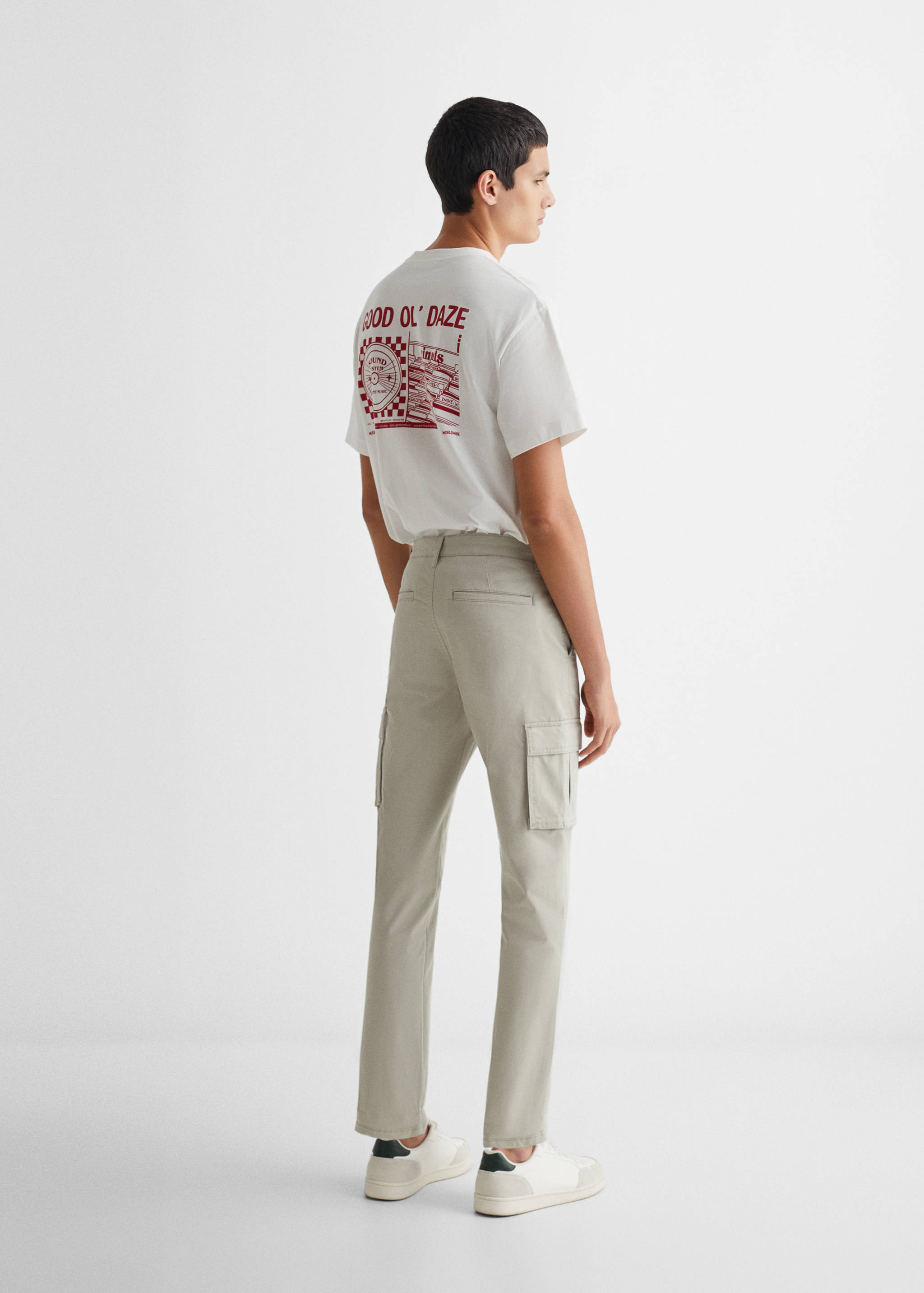 Cotton cargo trousers - Reverse of the article